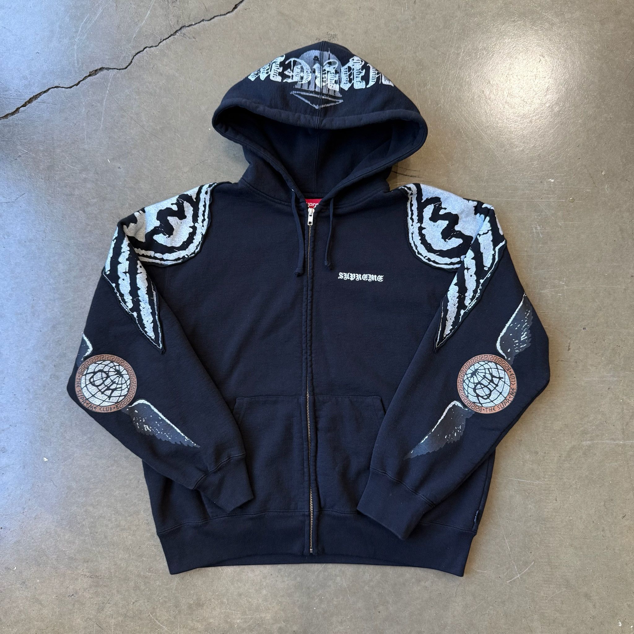 Supreme 2023 Supreme Small Box Zip Up Hooded Sweatshirt (Flowers
