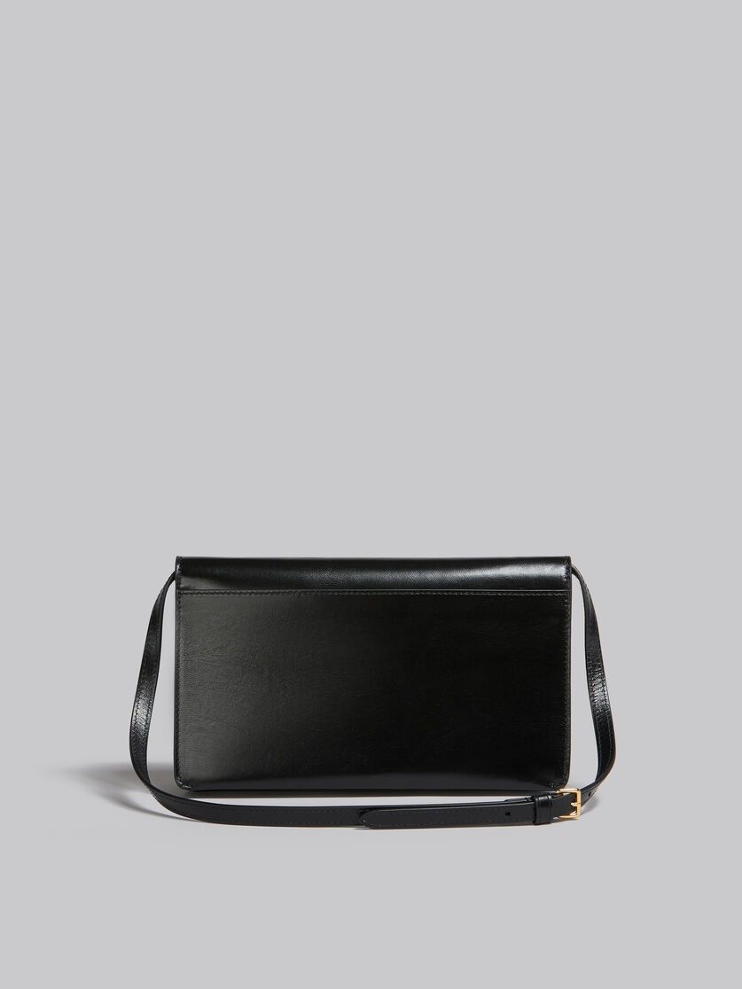 Marni o1f1d3z0525 Size: OS / Leather Pouch With Wavy Flap in Black Size ONE SIZE - 3 Thumbnail