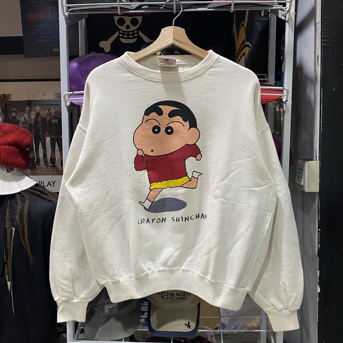 Anime VINTAGE‼️CRAYON SHIN CHAN Anime Cartoon Sweatshirts Size US L / EU 52-54 / 3 - 1 Thumbnail