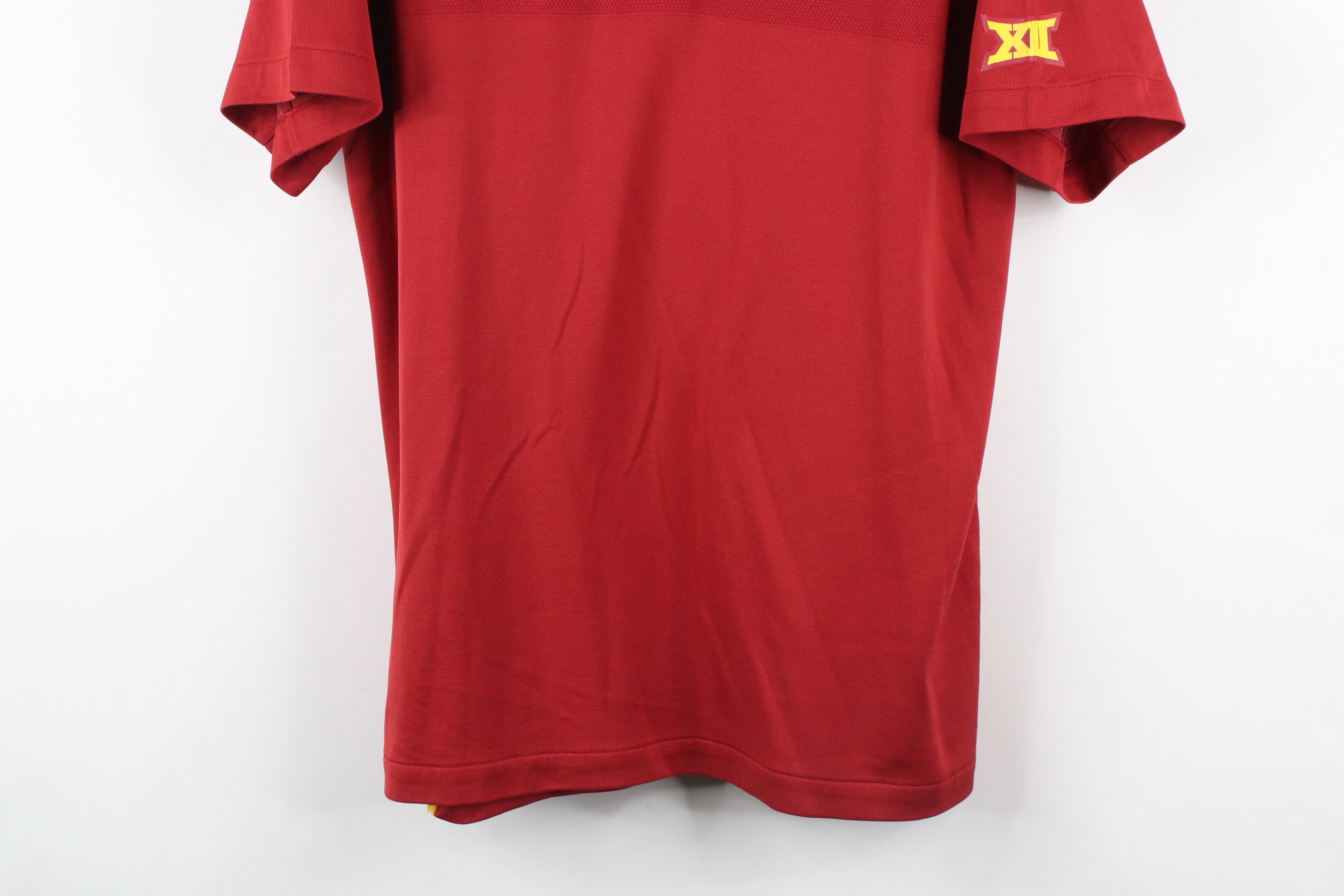 Nike × Vintage Nike Iowa State University Collared Golf Polo Shirt Red Size US L / EU 52-54 / 3 - 3 Thumbnail
