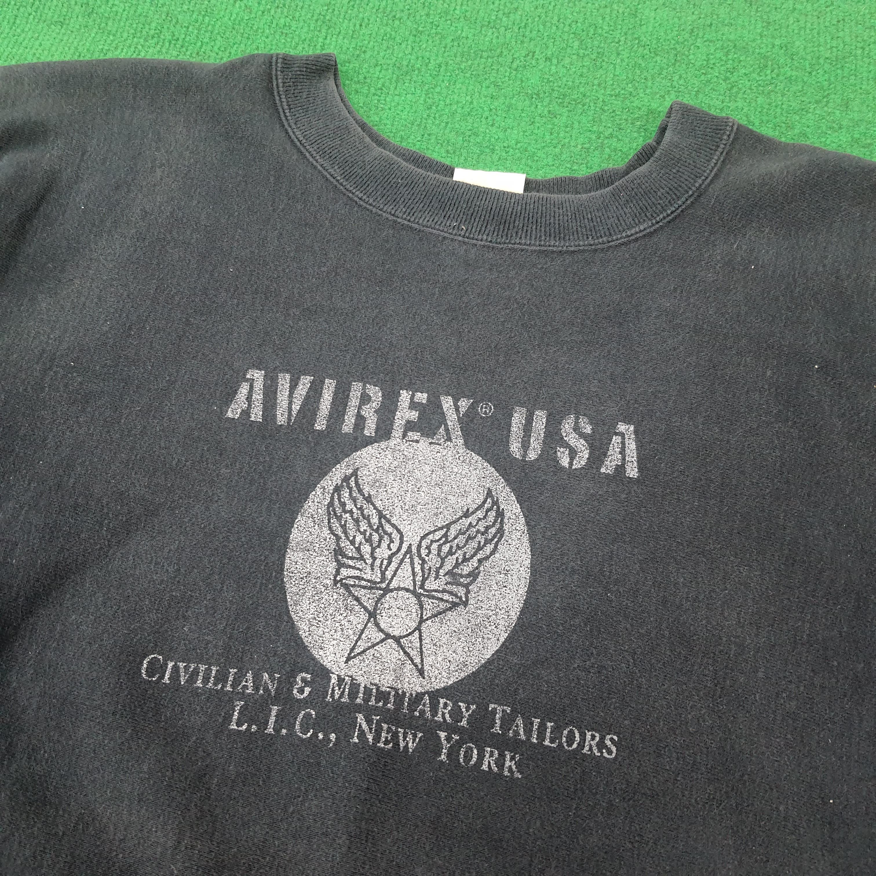 Avirex × Vintage Vintage Avirex USA New York Military Tailors Sweatshirts Size US L / EU 52-54 / 3 - 2 Thumbnail
