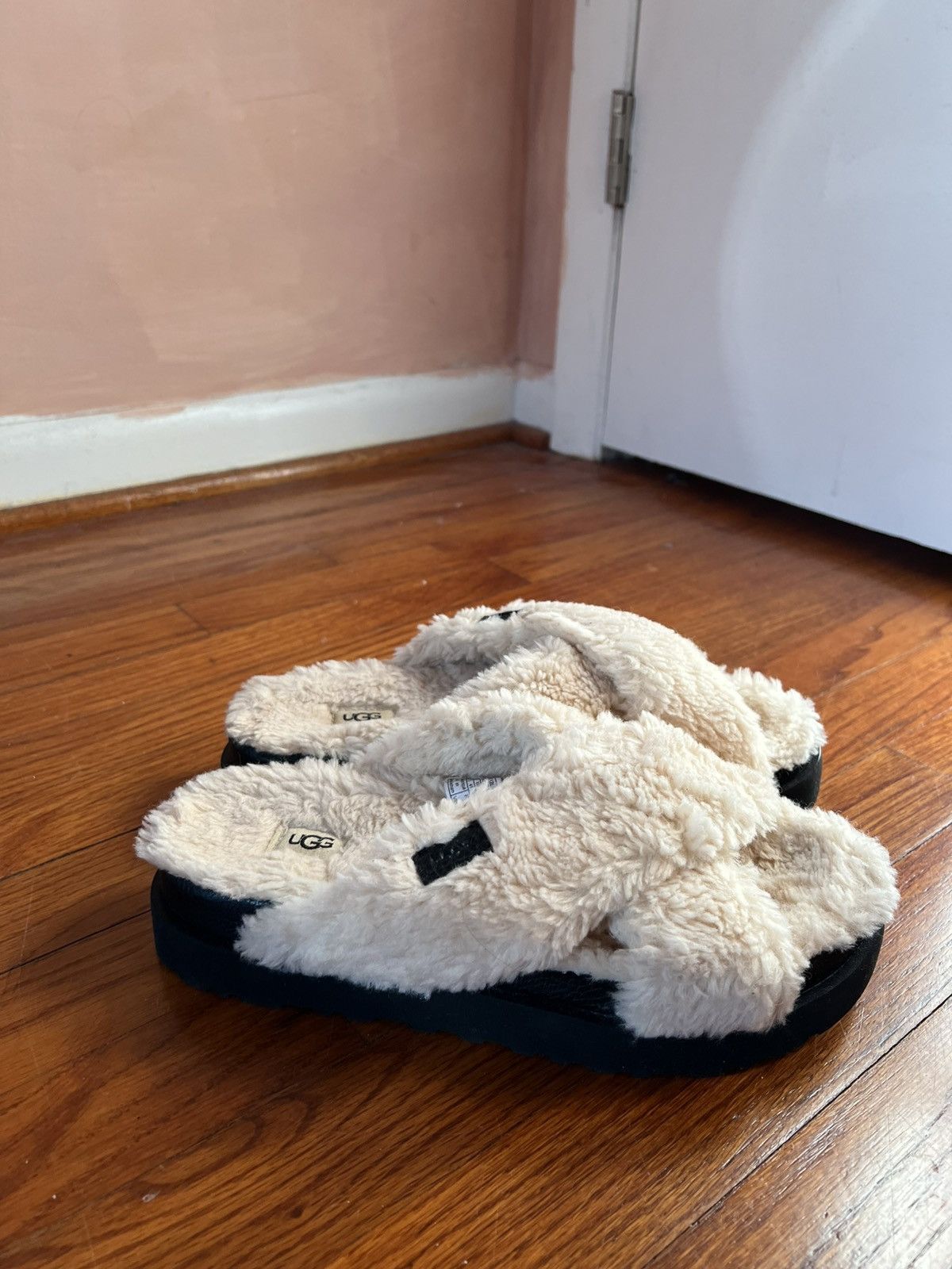 Ugg Ugh fleece lined platform slides Size US 10 / IT 40 - 4 Thumbnail