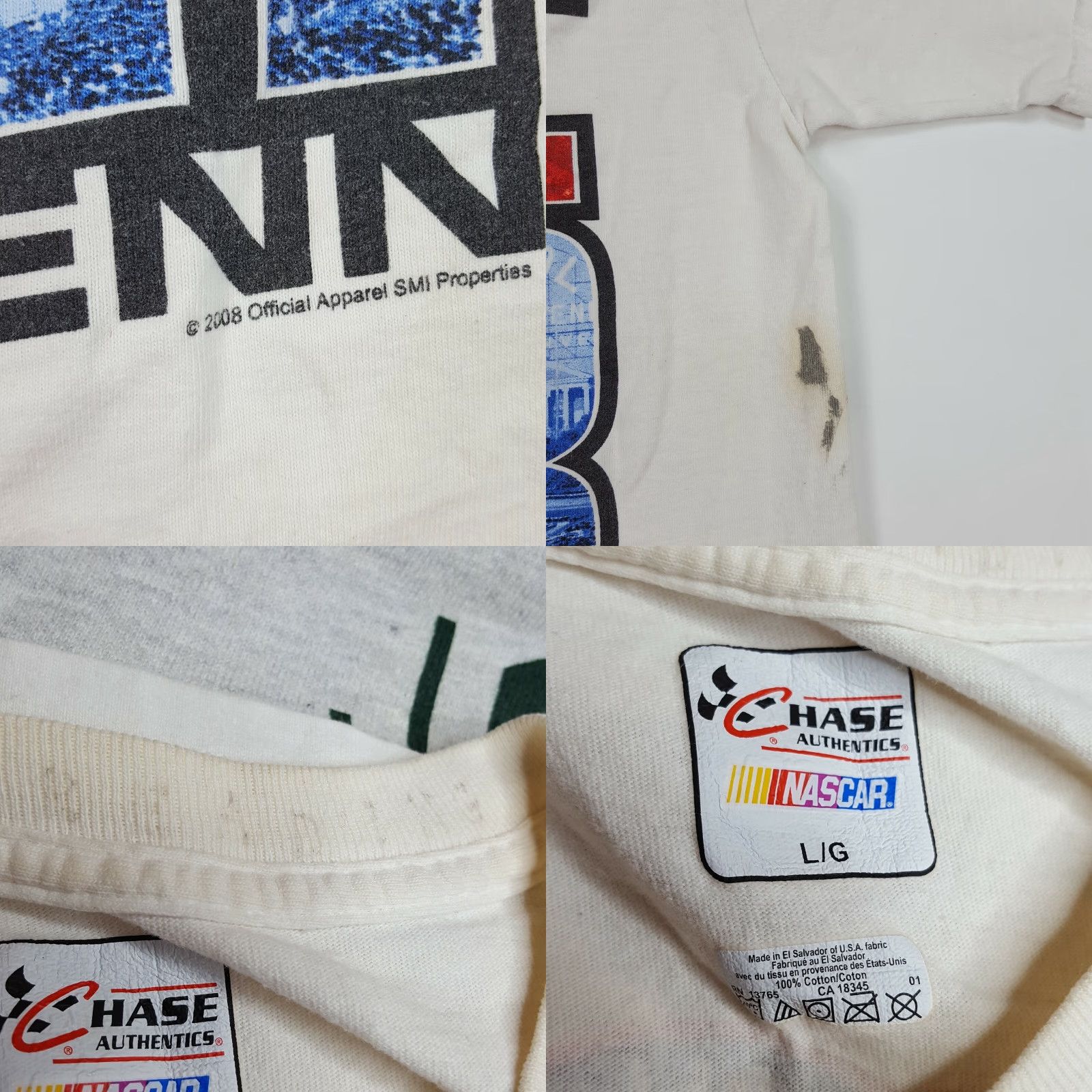 Chase Authentics VINTAGE Chase Authentics NASCAR Race Tour Bristol TN Distressed White T-Shirt Mens Size L Retro Faded Graphic Print 90s 00s Sports Cars TV Auto Size US L / EU 52-54 / 3 - 8 Thumbnail