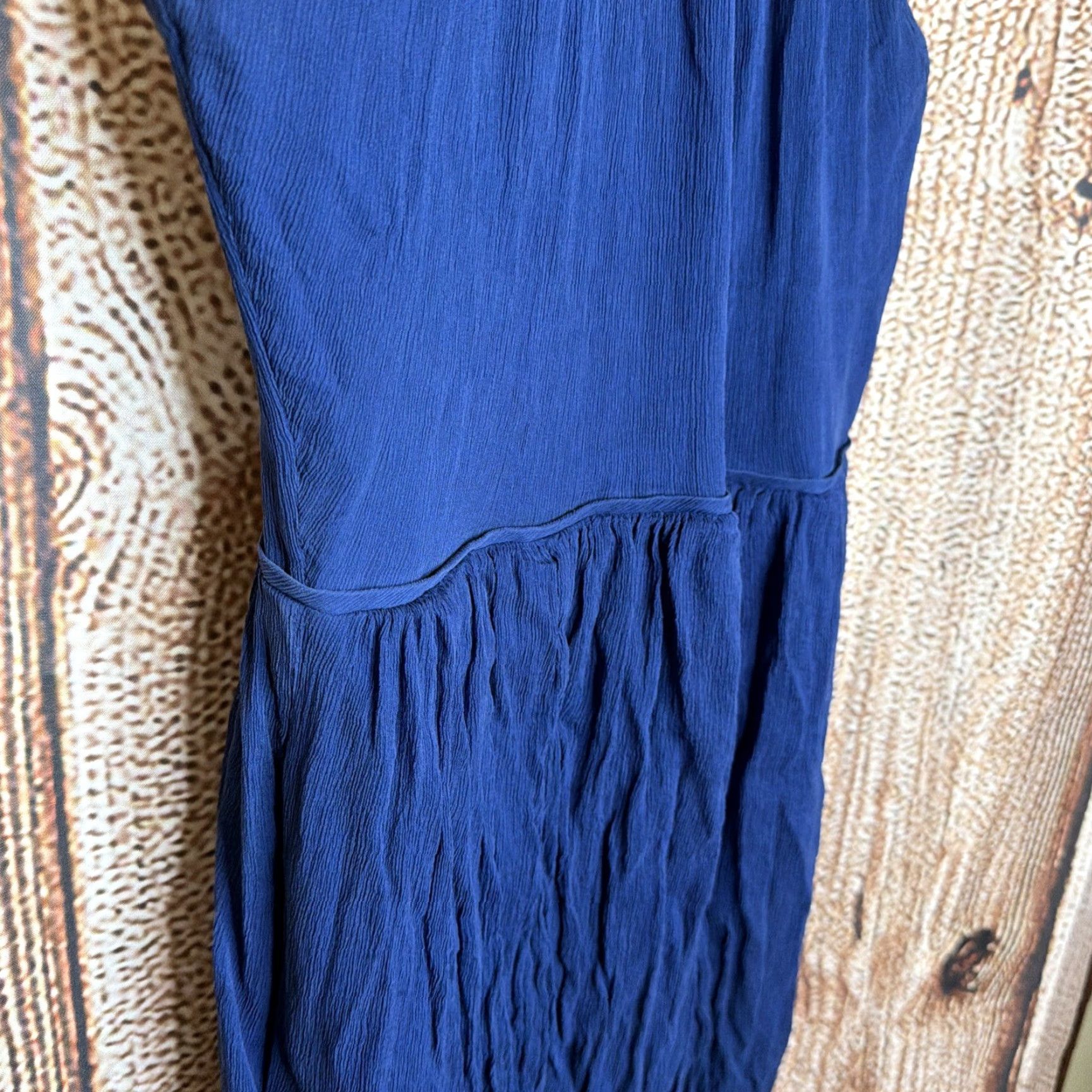 J.Crew J.CREW Women's Sleeveless Mini Silk Dress Navy Blue 12 - V-Neck, Party/Cocktail, Short, 100% Silk, Regular, Dress, Women, Spring Size XL / US 12-14 / IT 48-50 - 2 Thumbnail