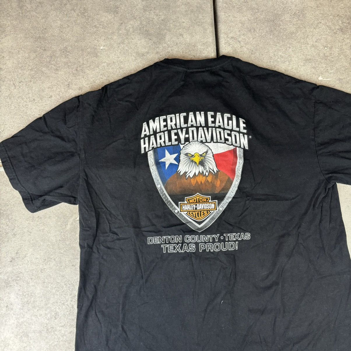 Harley Davidson Y2k black Harley Davidson texas eagle flames tshirt Size US XL / EU 56 / 4 - 5 Thumbnail