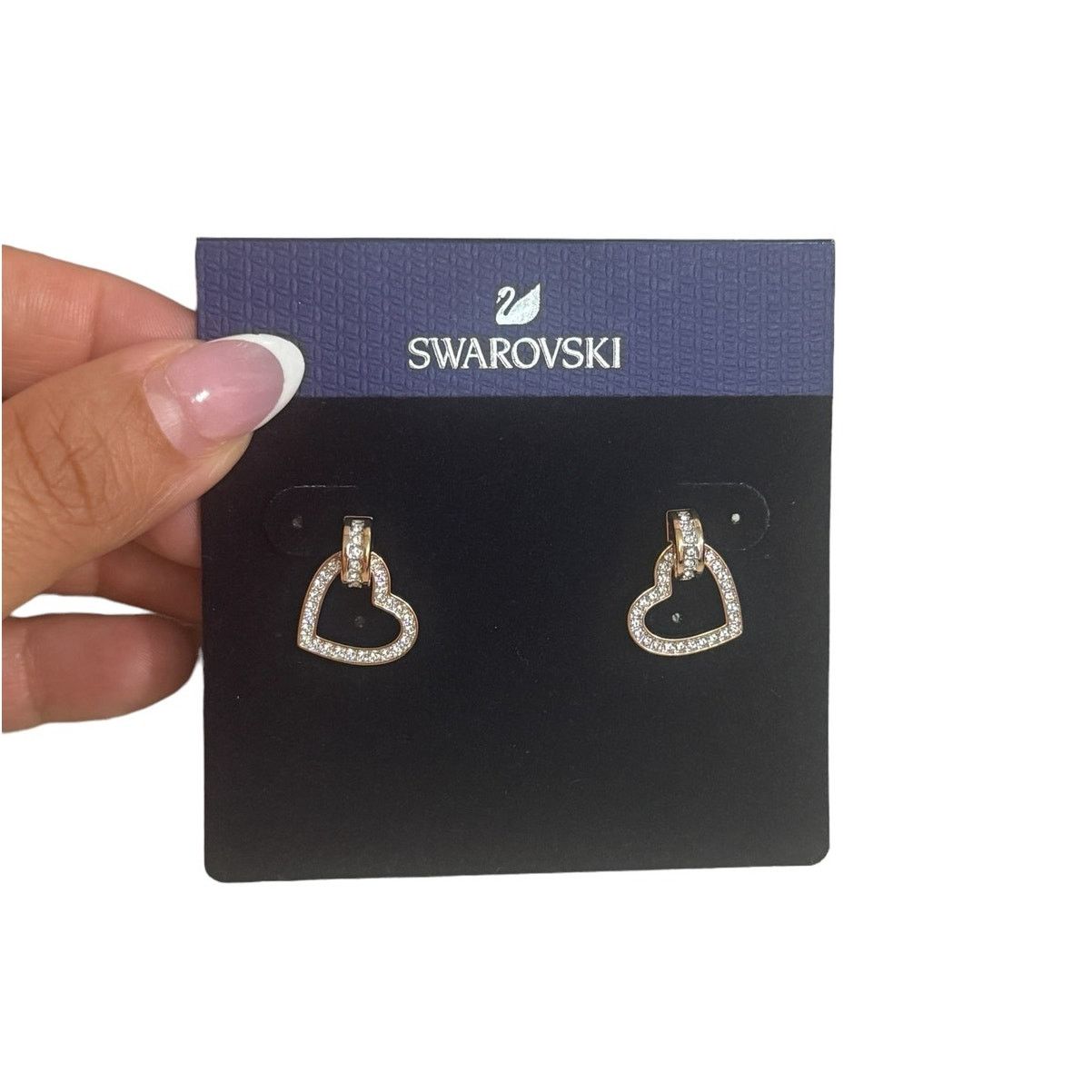 Swarovski Swarovski earrings, Heart, White Rose gold-tone plated Size ONE SIZE - 2 Thumbnail