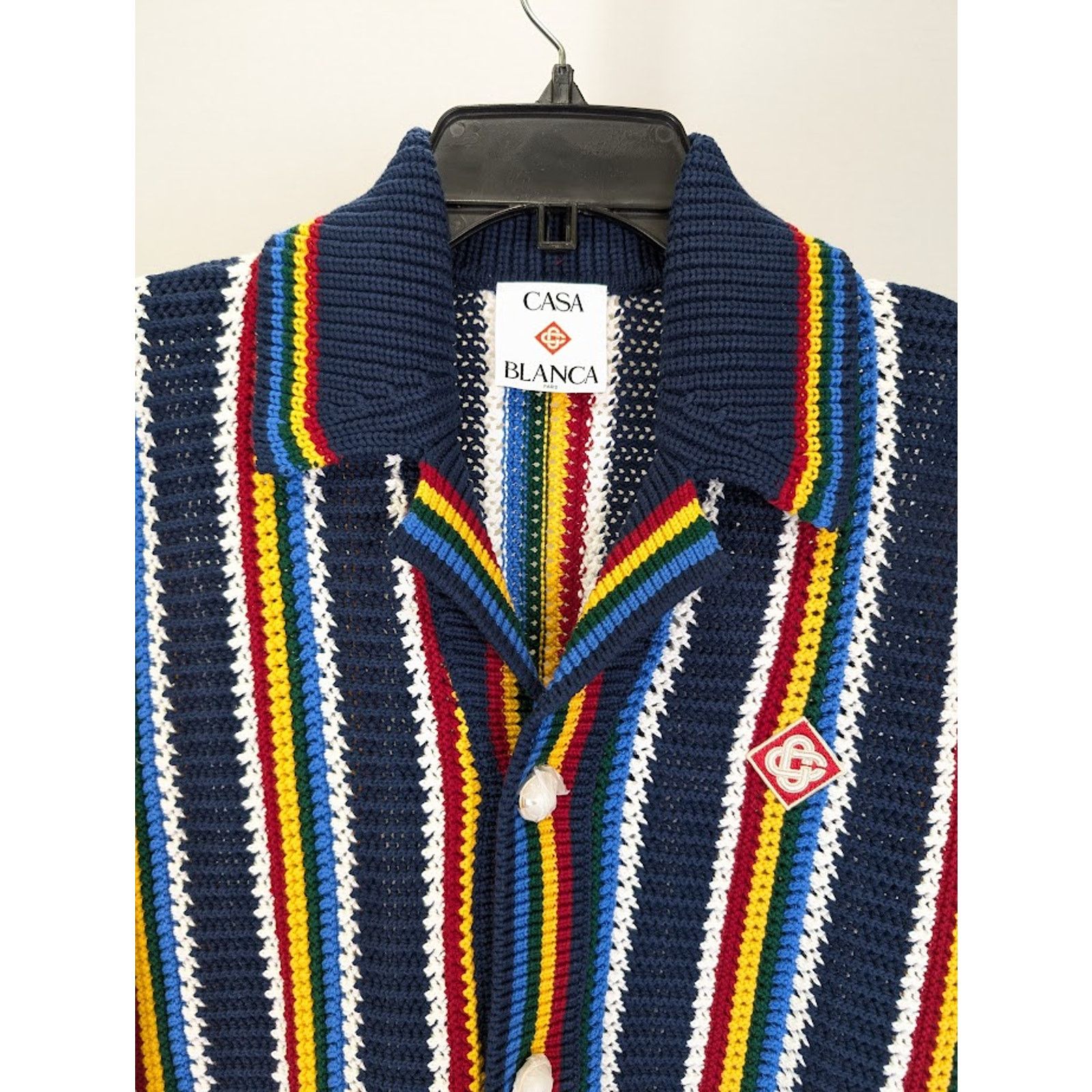 Casablanca o1rshd1 Q:2 / 555 / Cotton Crochet Shacket in Navy Size US XL / EU 56 / 4 - 3 Thumbnail