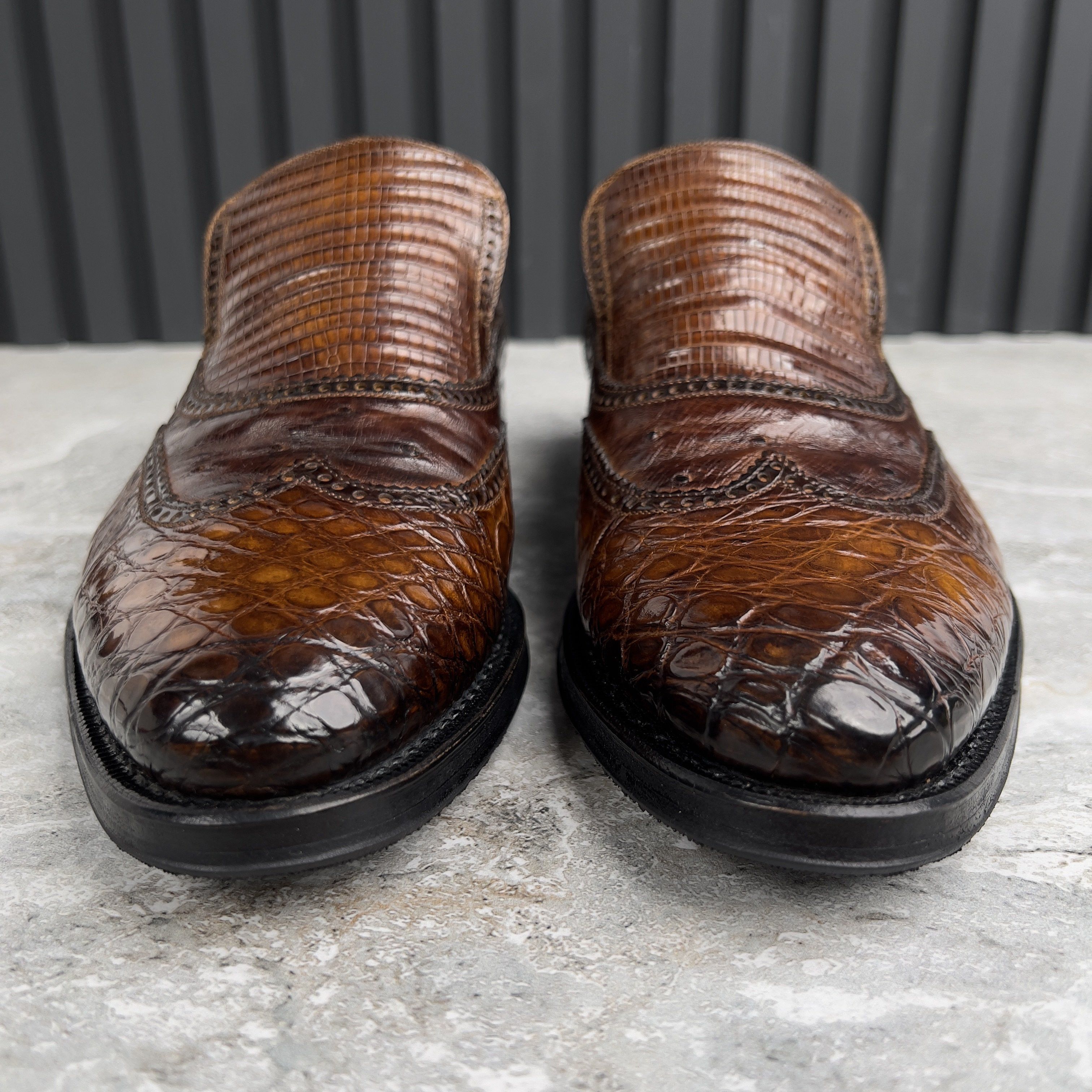 Gucci Gucci MTO Dress Loafers Crocodile Lizard Ostrich Leather Size US 8.5 / EU 41-42 - 6 Thumbnail