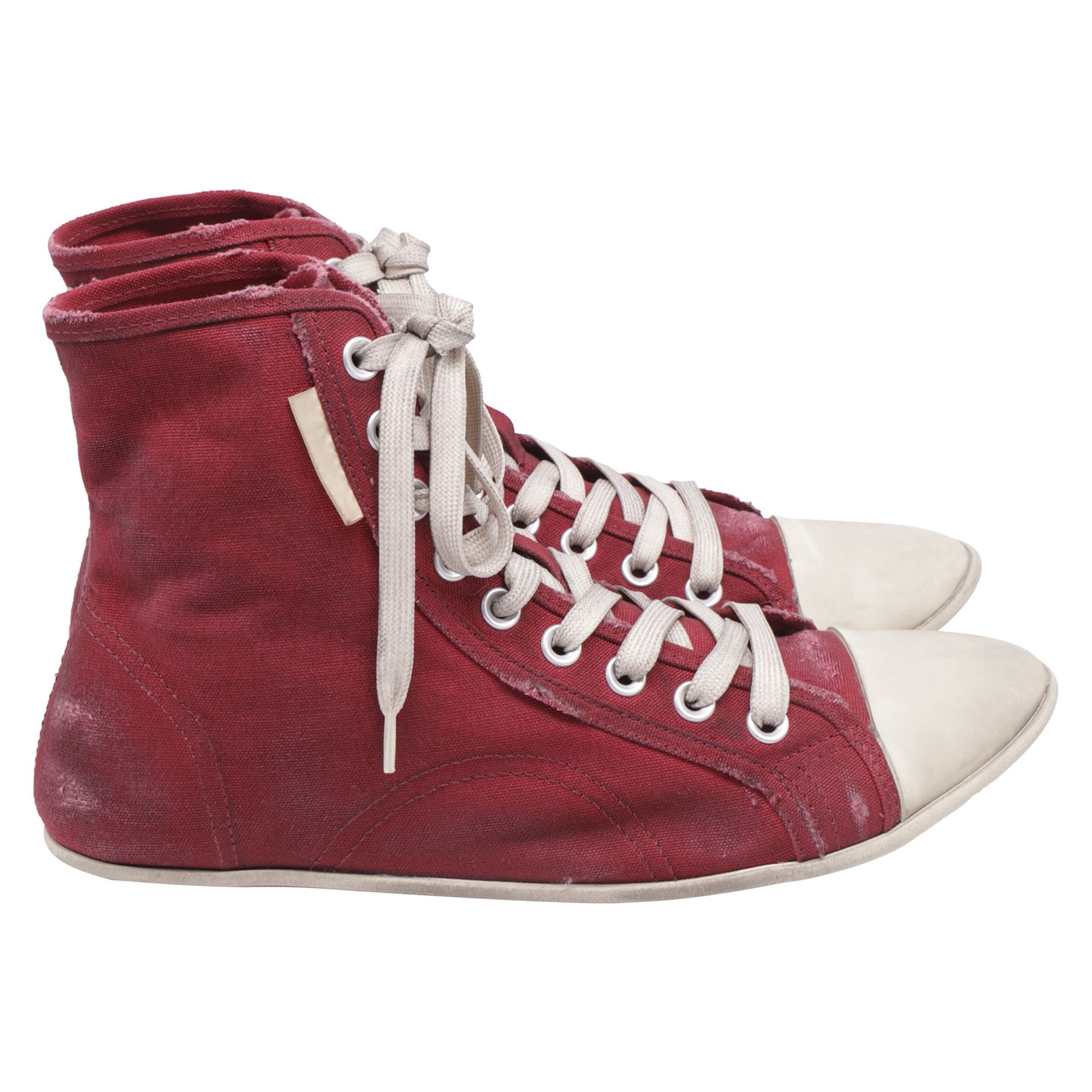 Balenciaga Balenciaga Paris Ultra Thin Sneakers in Burgundy Canvas Size US 8 / IT 38 - 1 Thumbnail