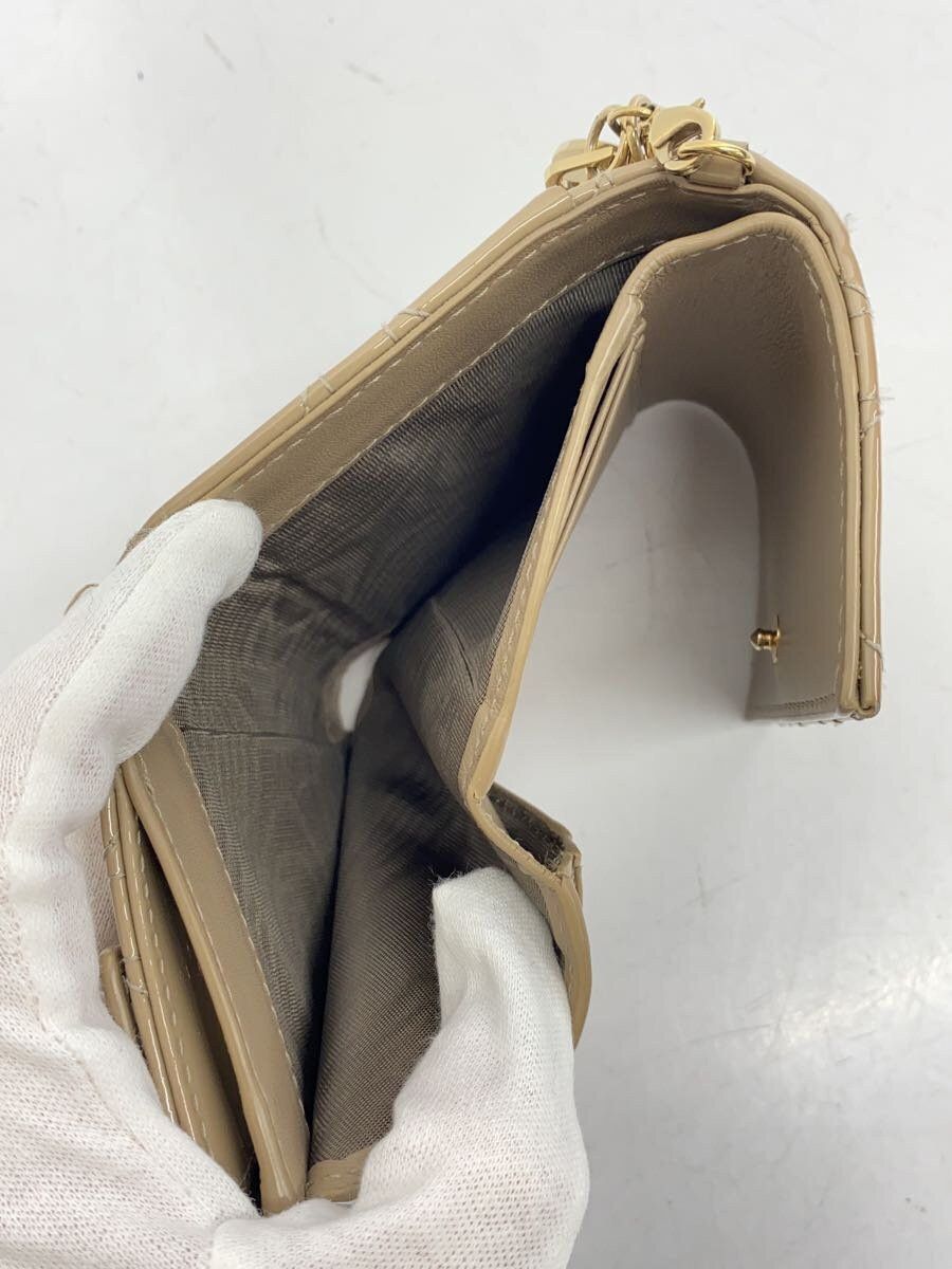 Dior Dior Leather Tri-Fold Wallet Beige Size ONE SIZE - 6 Thumbnail