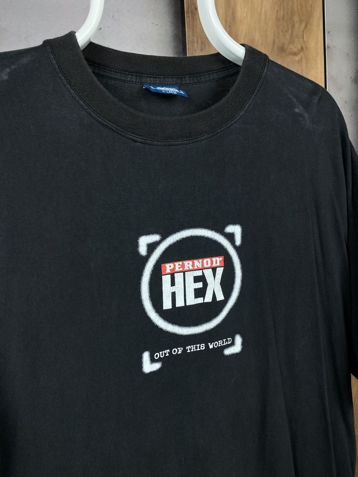 Vintage 🎞️Vintage 90s T-Shirt Pernod Hex Out Of This World VTG Tee🎞️ Size US XL / EU 56 / 4 - 2 Thumbnail