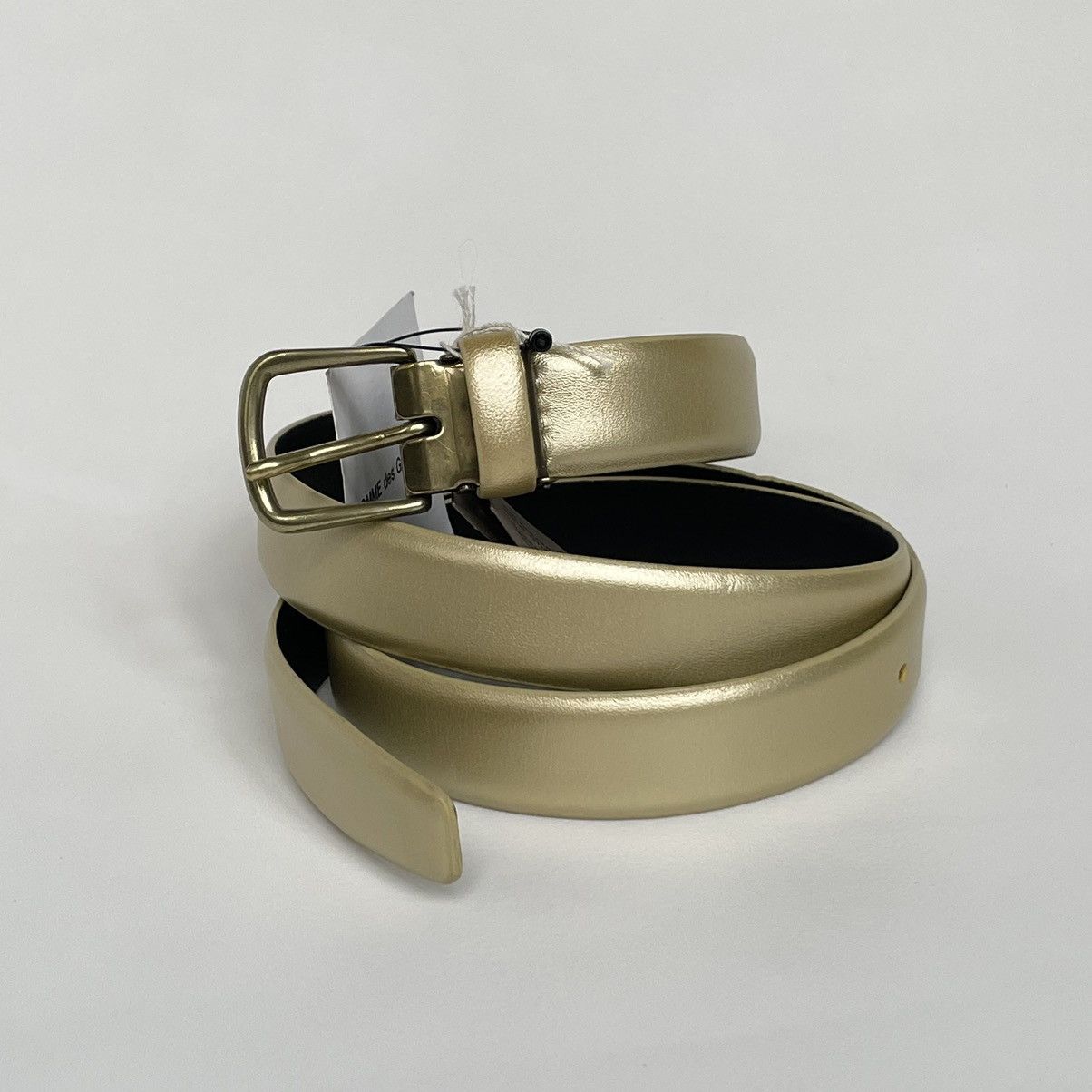 Comme des Garcons 2.5cm Gold Leather Belt Size 32 - 16 Thumbnail