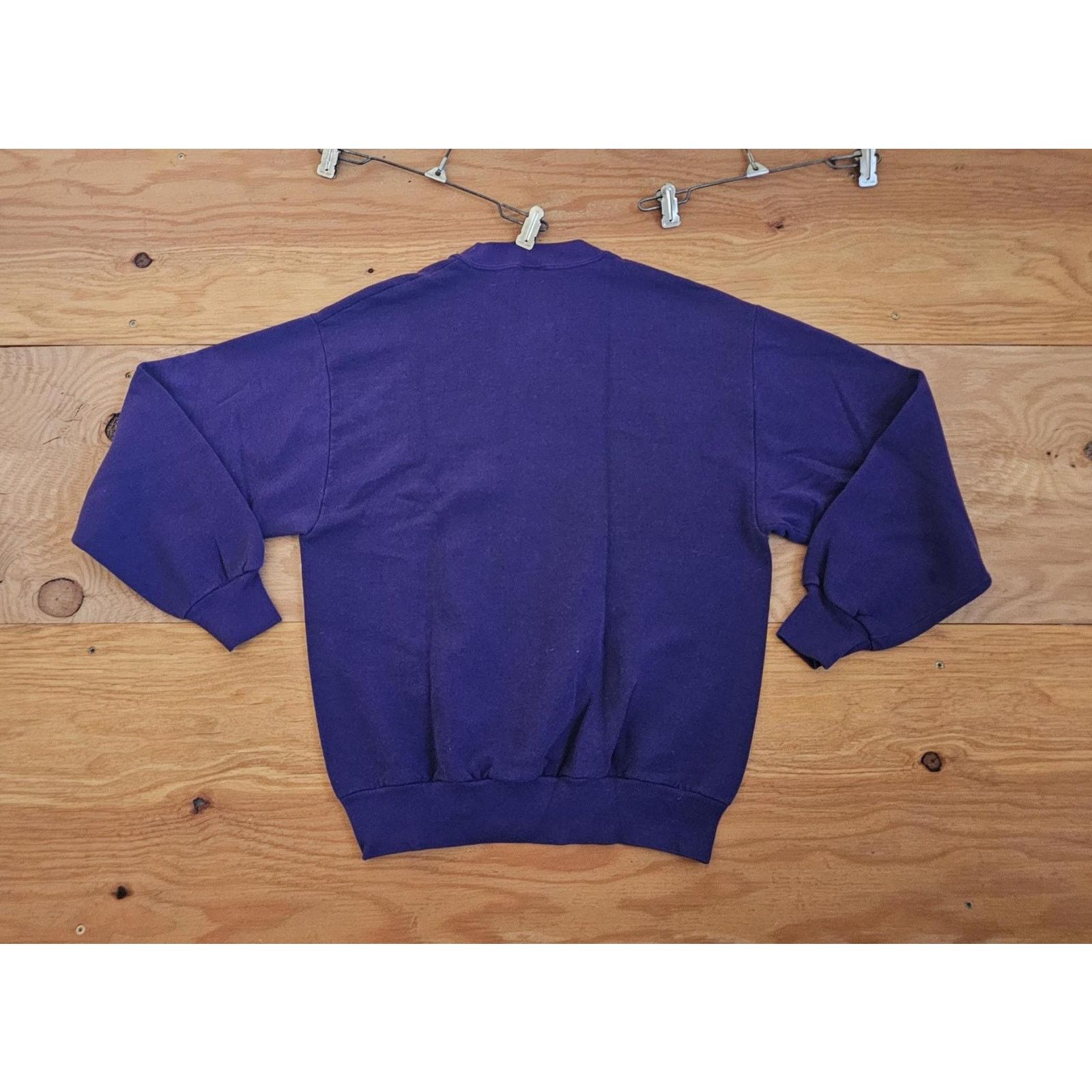 Jerzees Jerzees Made In USA Blank Plain Purple Sweatshirt Sz M 90s Size US M / EU 48-50 / 2 - 2 Thumbnail
