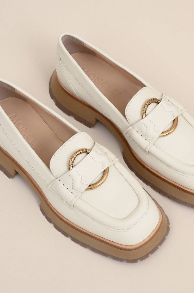 Moncler o1y1125 Loafers in Cream Size US 7 / IT 37 - 5 Thumbnail