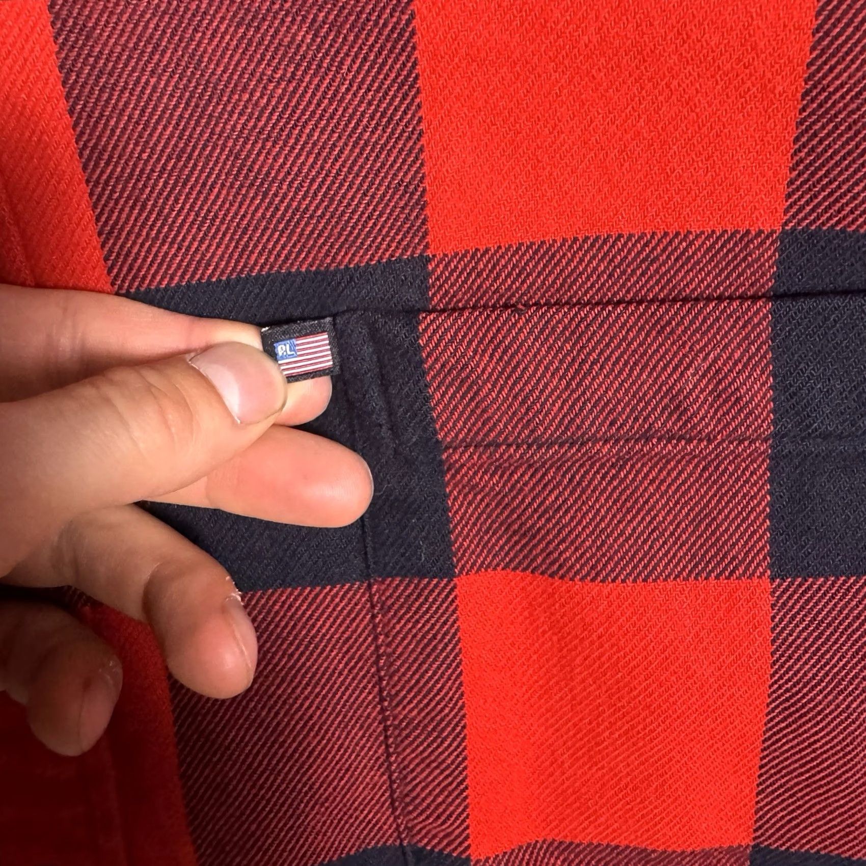 Polo Ralph Lauren Polo Ralph Lauren Shirt Men L Red Black Buffalo Check Flannel Polo Jeans Co 90s Size US L / EU 52-54 / 3 - 3 Thumbnail