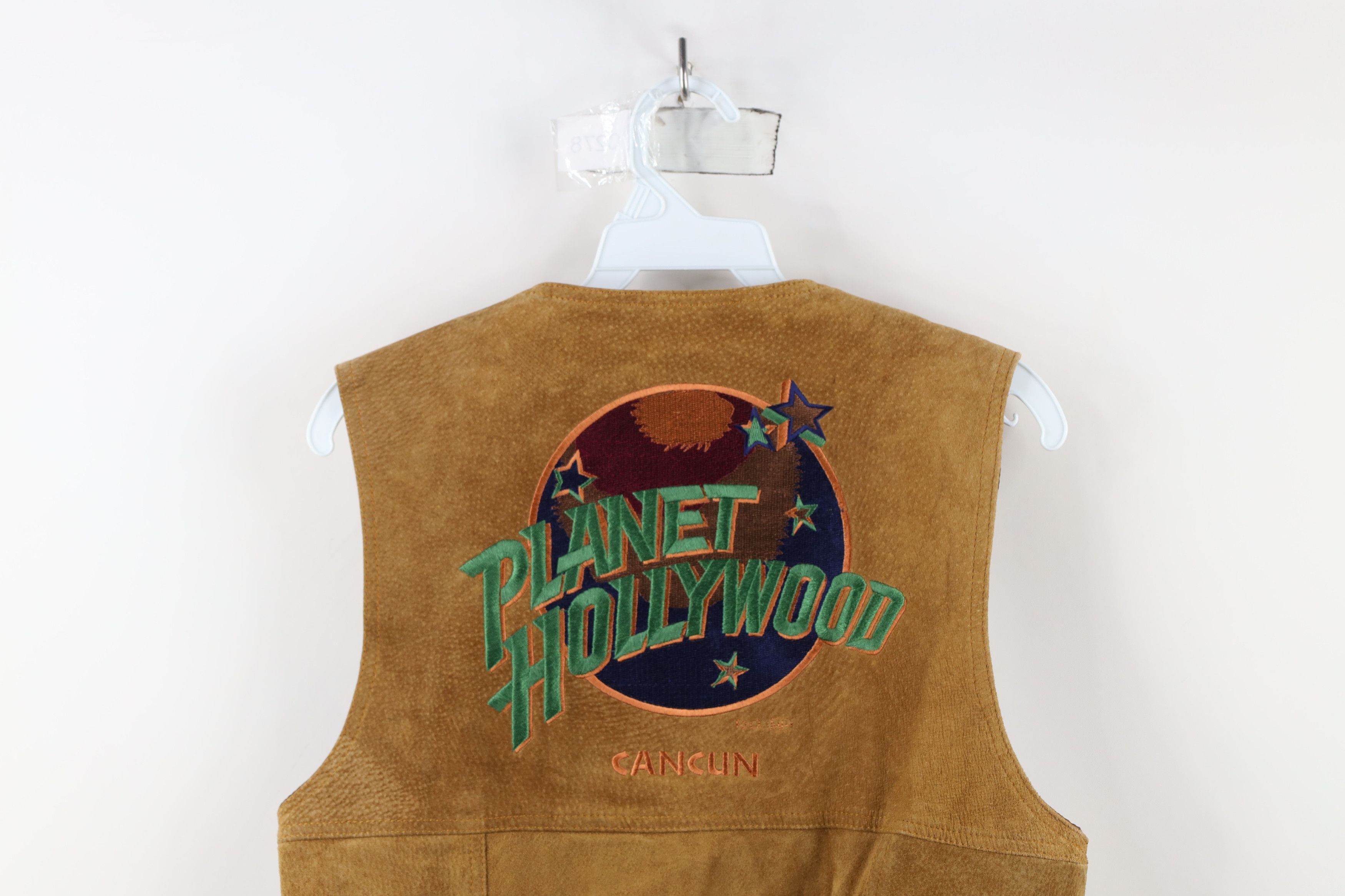 Vintage Vintage 90s Planet Hollywood Cancun Buckle Back Leather Vest Size US S / EU 44-46 / 1 - 15 Thumbnail