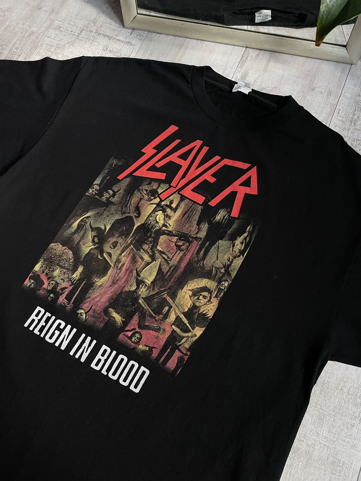 Band Tees Vintage Slayer 2008 Reign In Blood T-Shirt Band Rock Size US XL / EU 56 / 4 - 2 Thumbnail