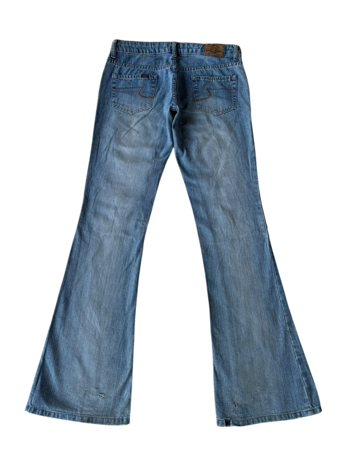 Japanese Brand VINTAGE FLARE JEANS DISTRESSED DENIM RRJ LOW RISE JEANS Size US 30 / EU 46 - 2 Thumbnail