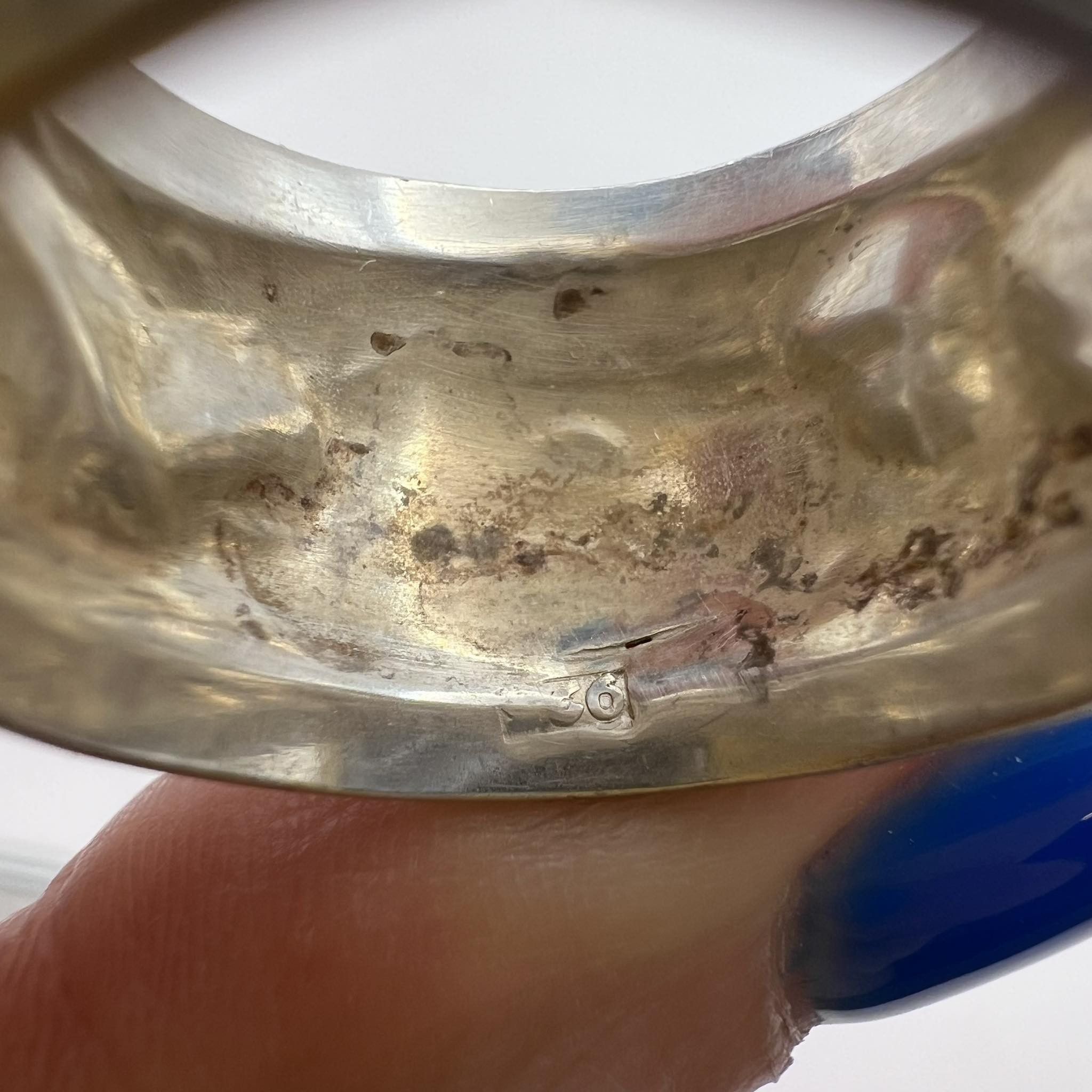 Vintage Vintage Sterling Silver 92 Jewelry Ring Signed Size 8.5 Size ONE SIZE - 6 Thumbnail