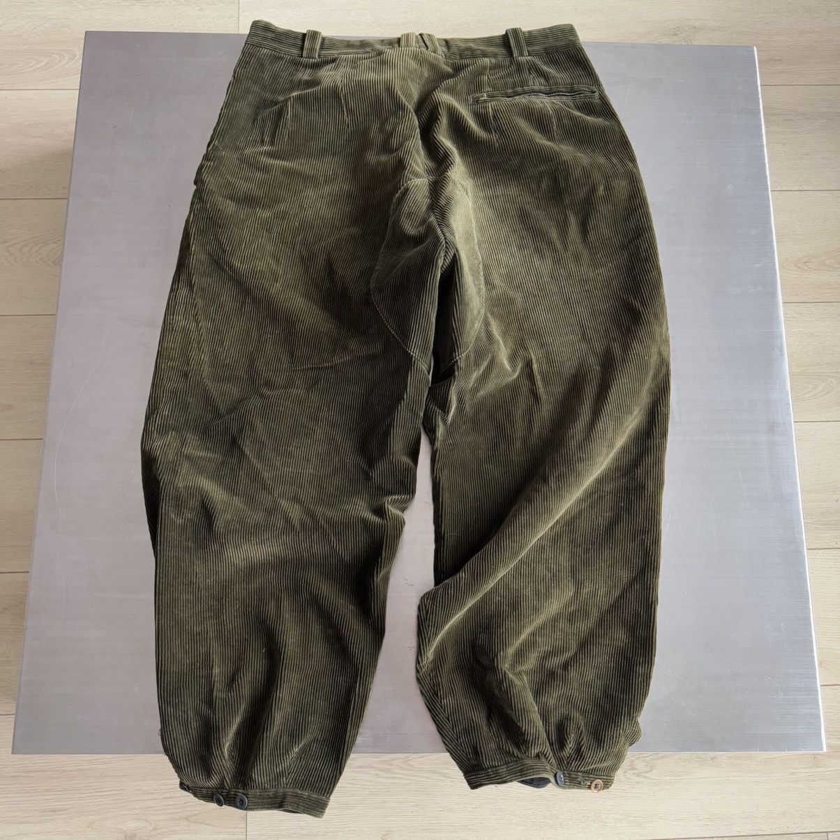 Vintage Vintage Corduroy Velvet Wide Leg Pants Green Size US 32 / EU 48 - 2 Thumbnail