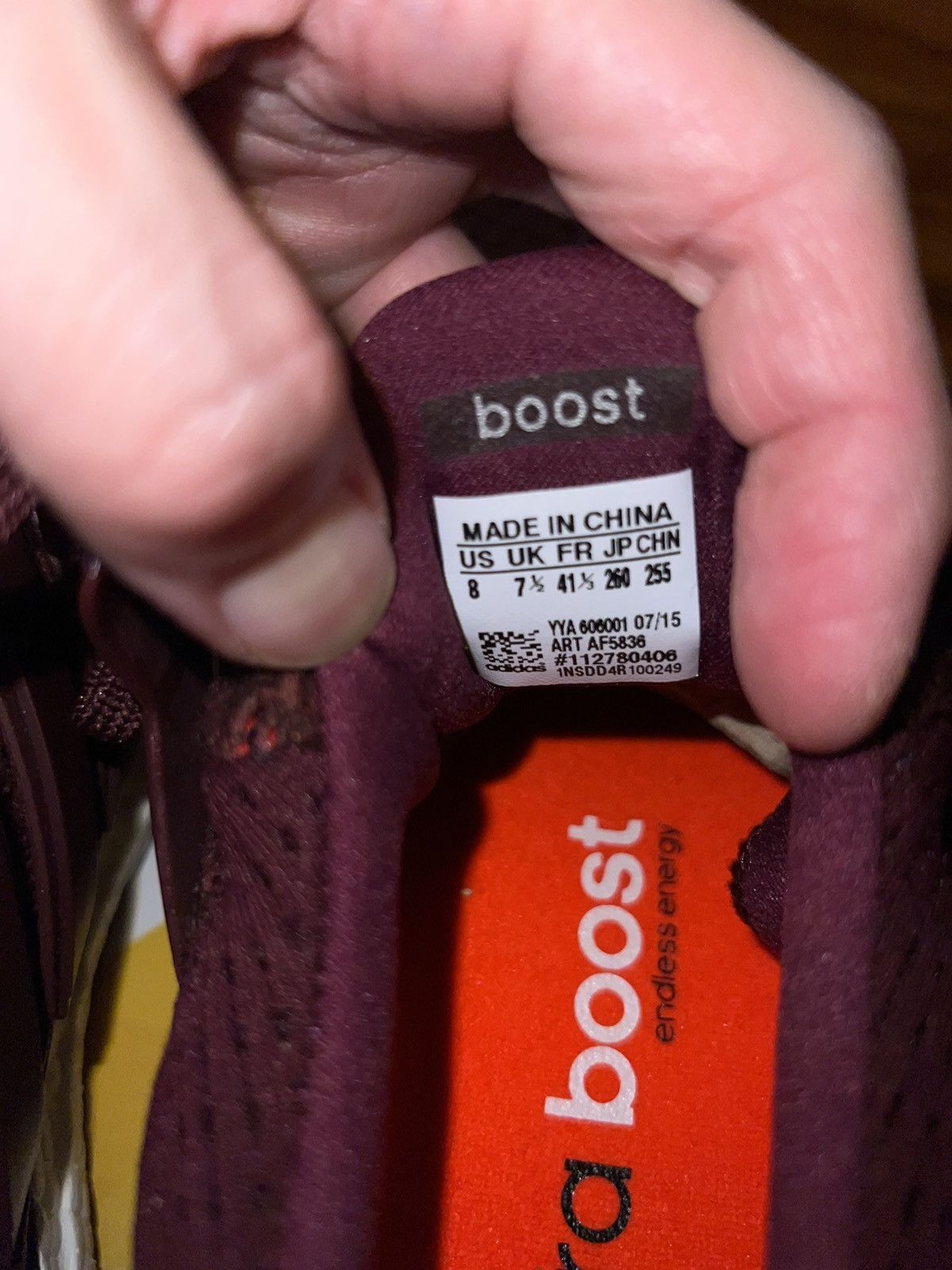 Adidas Burgundy Asia release ultraboost 1.0 sz8 us Size US 8 / EU 41 - 5 Thumbnail