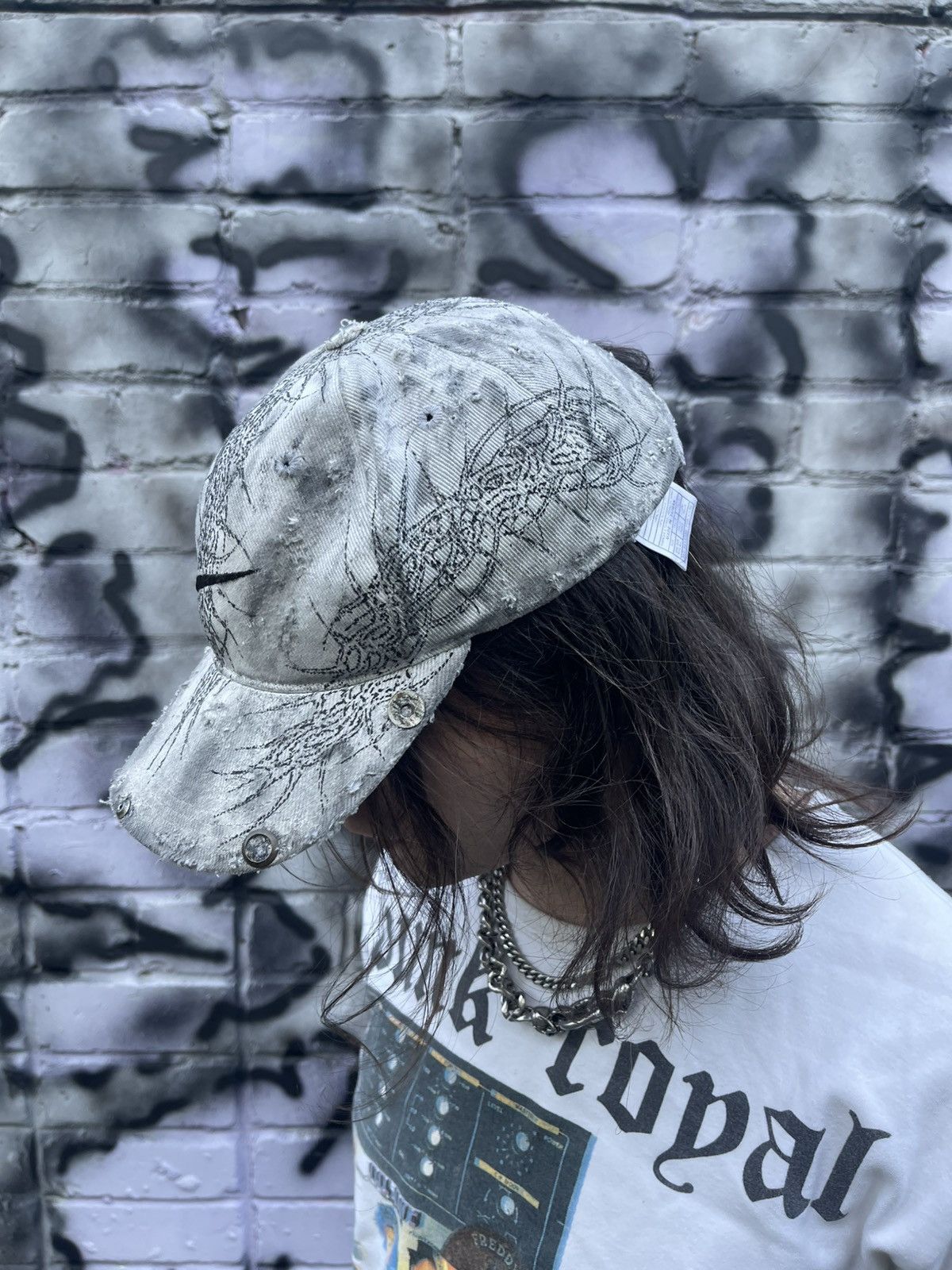 Nike Vintage cyber nike tribal distressed cap Size ONE SIZE - 7 Thumbnail