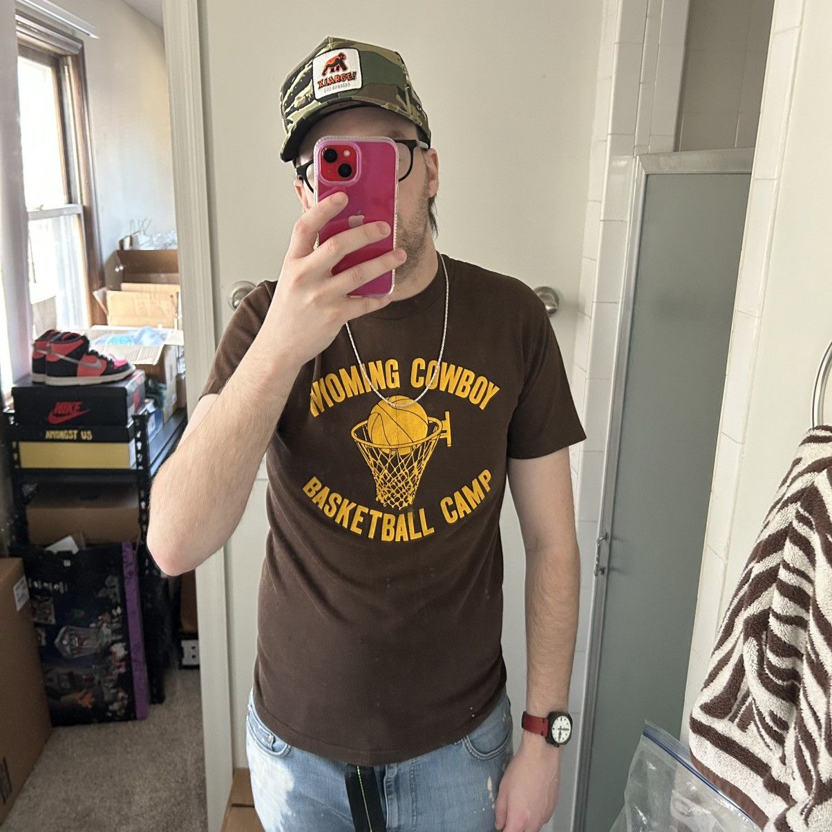 Converse 80s SLUBBY SiNGLE STiTCH UNiVERSiTY of WYOMiNG COWBOYS TEE Size US M / EU 48-50 / 2 - 16 Thumbnail