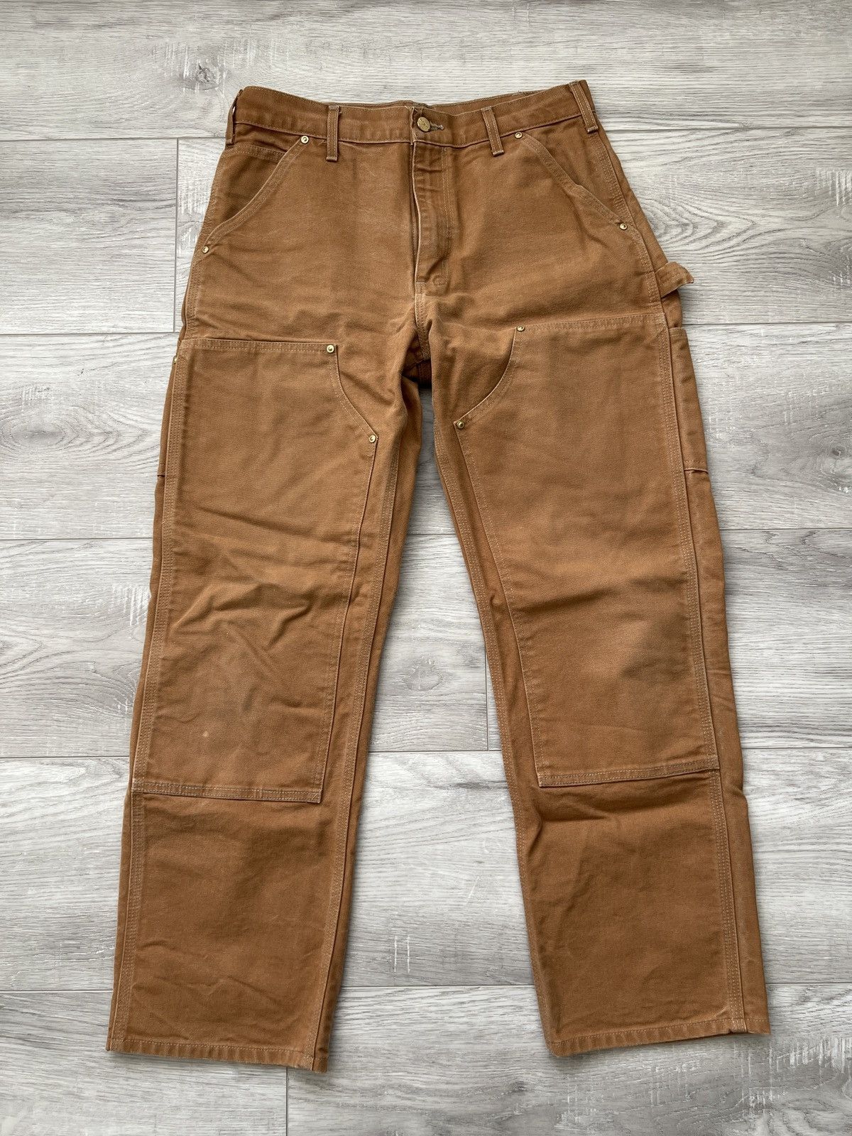 Carhatt B01 VTG Brown Cargo Work Pants 32x30