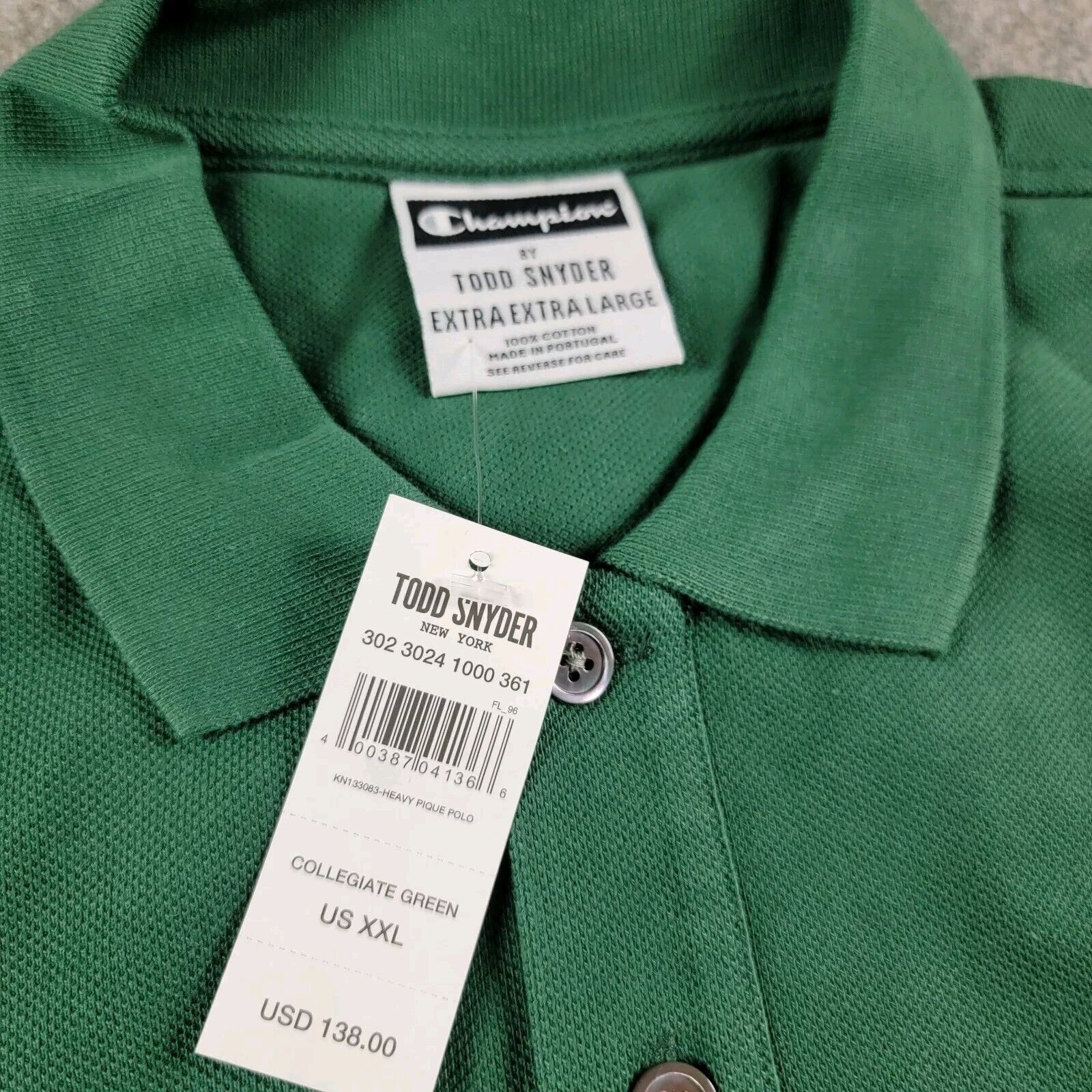 Todd Snyder Champion x Todd Snyder Pique Polo Shirt Short Sleeve NWT Size US XXL / EU 58 / 5 - 6 Thumbnail