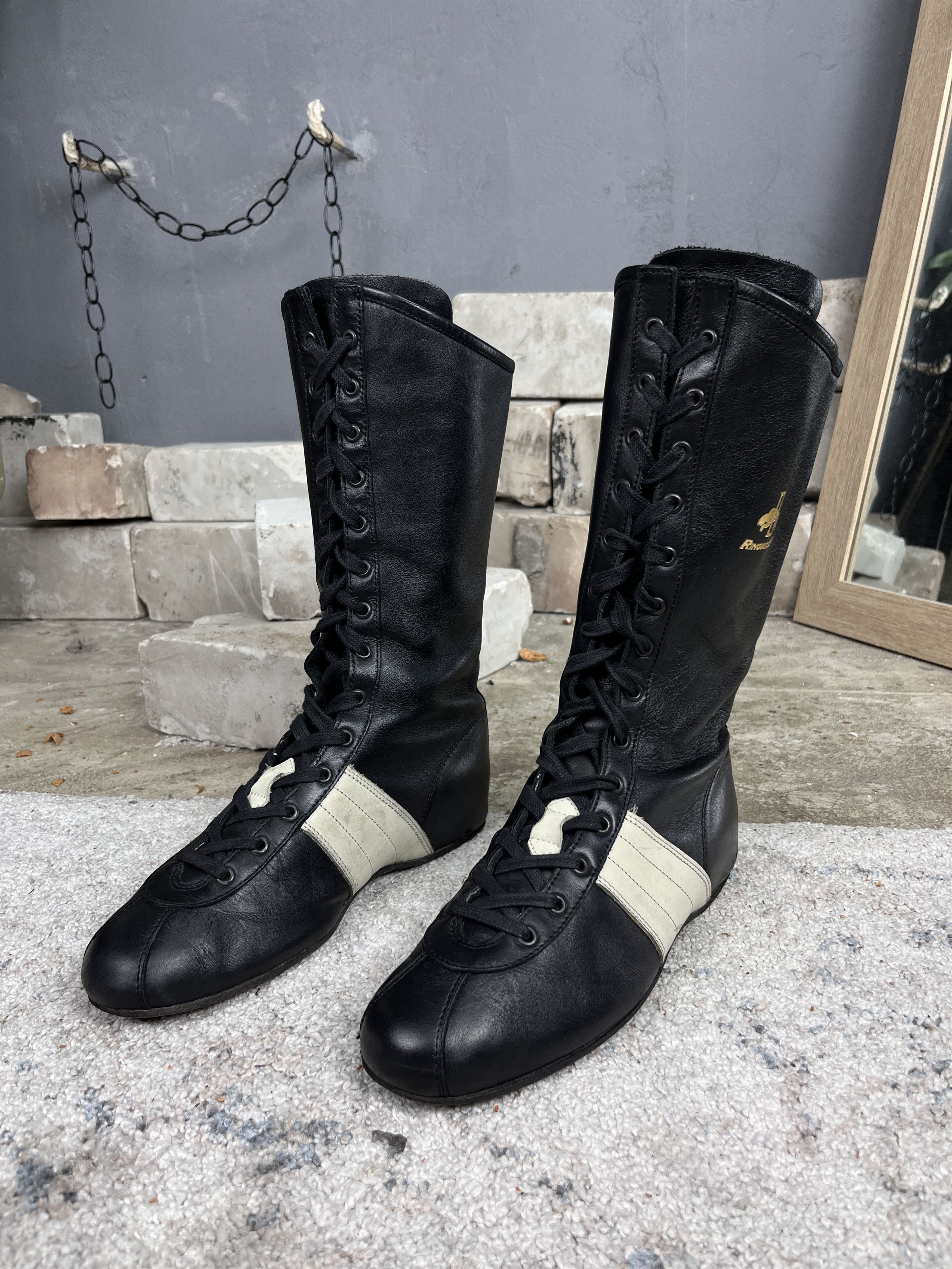 Puma 1990s PUMA RINGMEISTER LEATHER BOXING BOOTS - 5131 Size US 7 / EU 40 - 5 Thumbnail