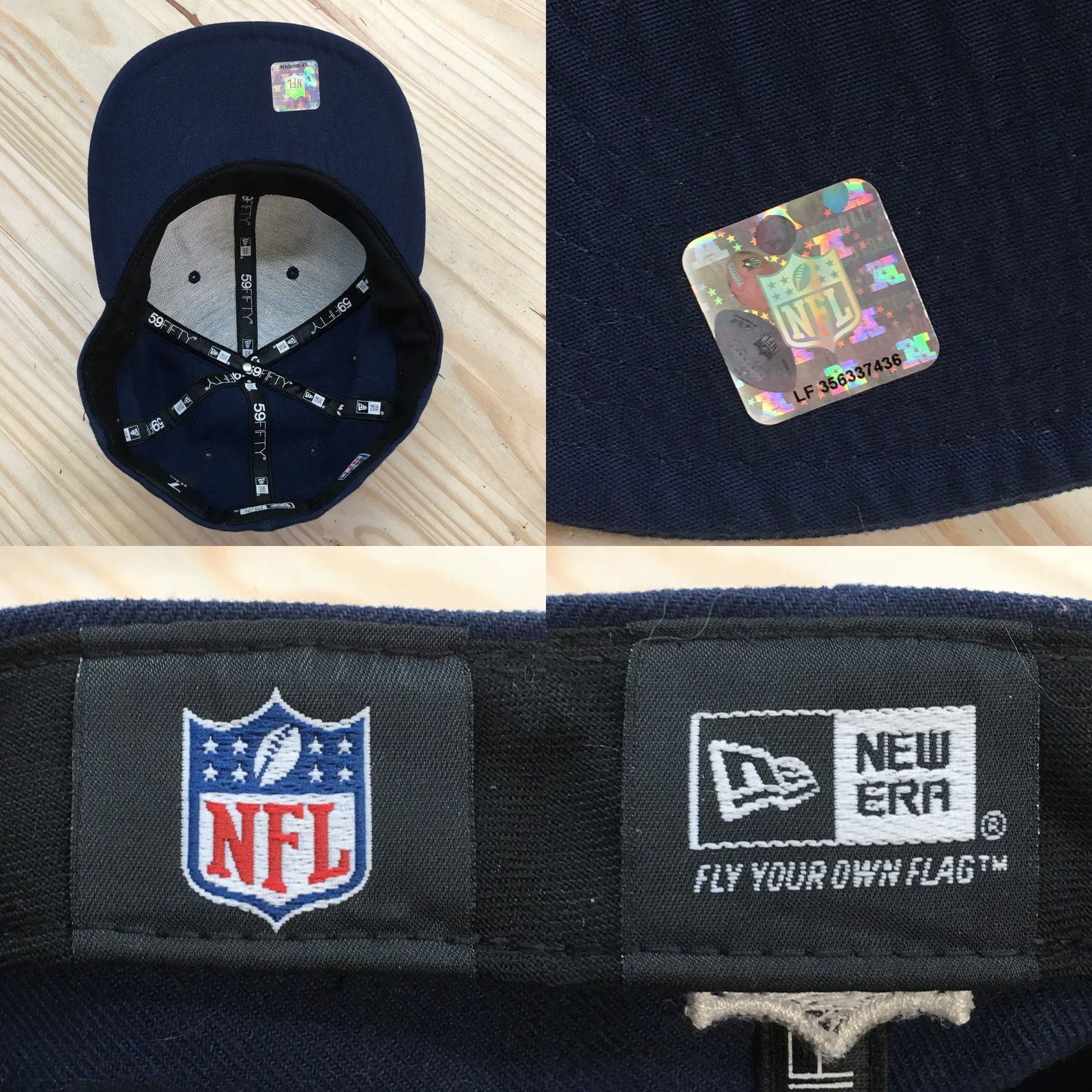New Era New Era St Louis Rams Fitted Cap Hat Men 7 Blue B59Fifty Flat Brim NFL Team Fan Size ONE SIZE - 8 Thumbnail