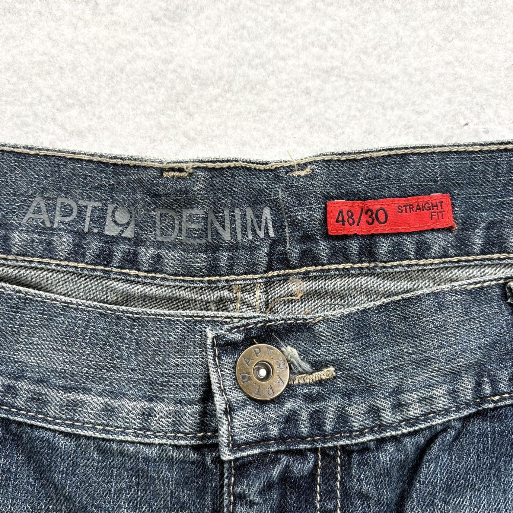 Apt. 9 Apt. 9 Jeans Straight Fit Big & Tall 48x30 Mens Blue Denim NWT Pants Size US 32 / EU 48 - 5 Thumbnail