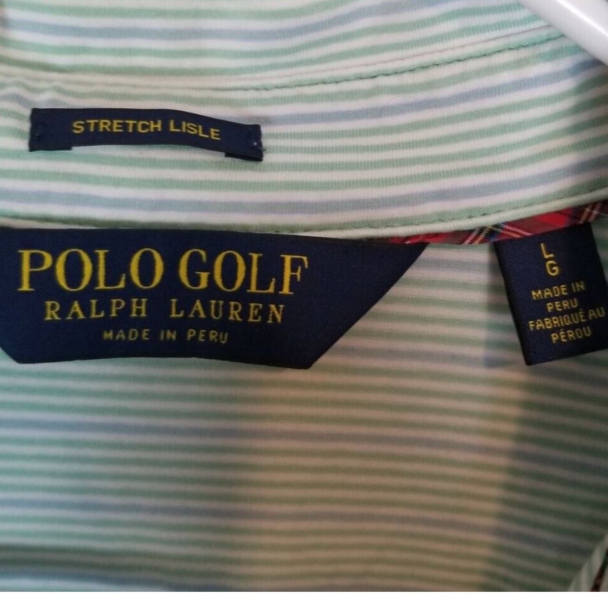 Polo Ralph Lauren Polo Golf Ralph Lauren Mens Striped Polo Shirt Sz L Stretch Size US L / EU 52-54 / 3 - 6 Thumbnail