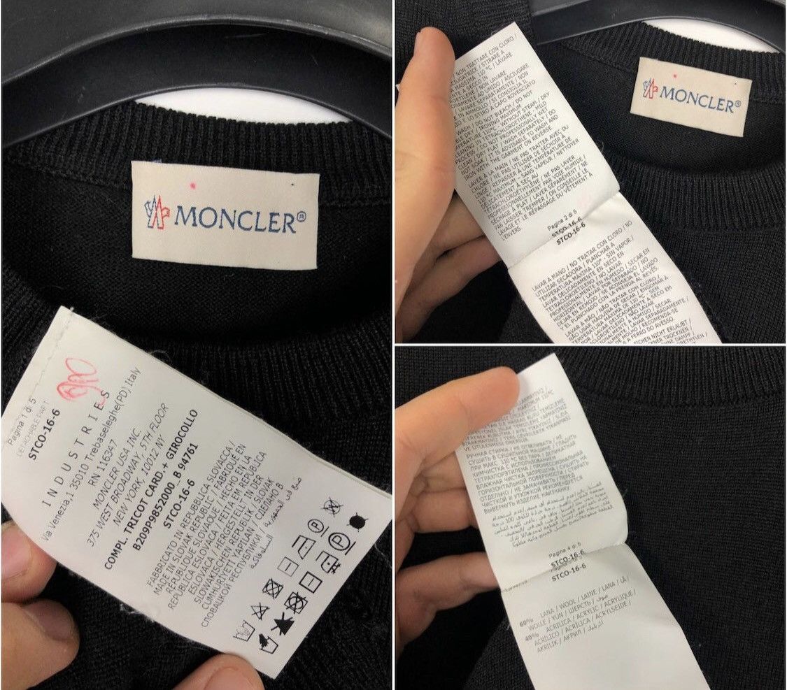 Moncler Moncler Wool Pullover Sweater Short Sleeve Black size S Size S / US 4 / IT 40 - 7 Thumbnail