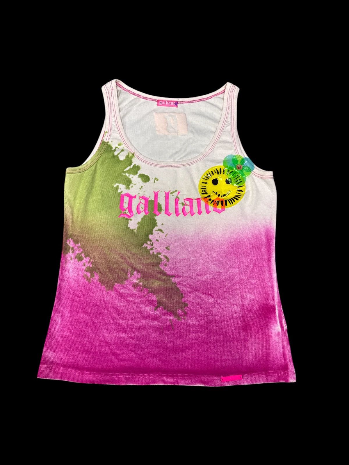 John Galliano JOHN GALLIANO SMILEY TIE DYE PRINT SLEEVELESS SHIRT Size S / US 4 / IT 40 - 1 Thumbnail