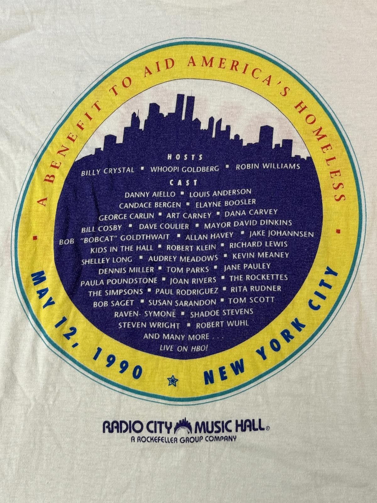 Designer VTG Comic Relief T-shirt 1990 Aid Americas Homeless Tee - L Size US L / EU 52-54 / 3 - 5 Thumbnail