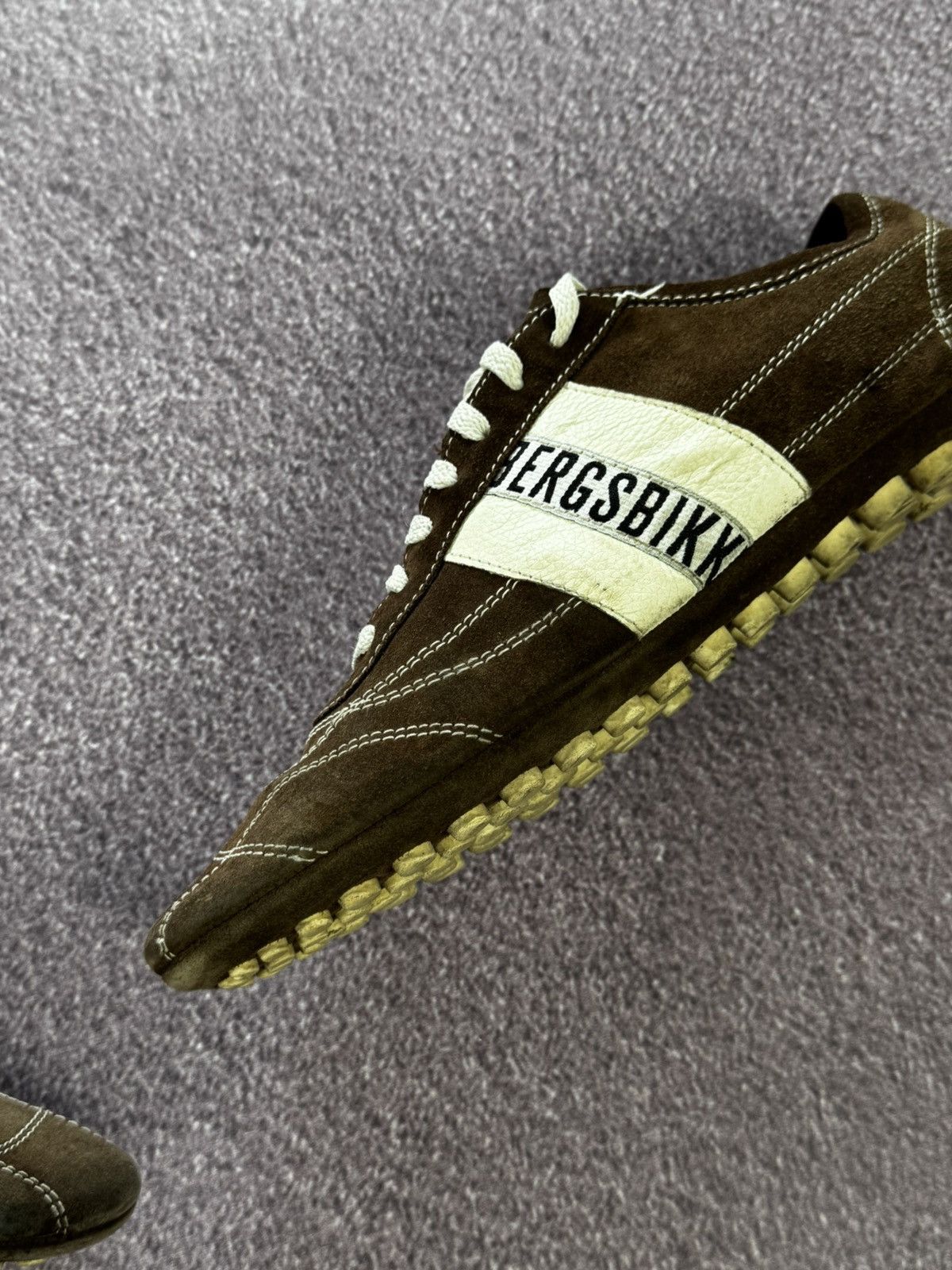 Dirk Bikkembergs 00’s Dirk Bikkembergs Distressed Leather Y2K Trainers Size US 8.5 / EU 41-42 - 9 Thumbnail