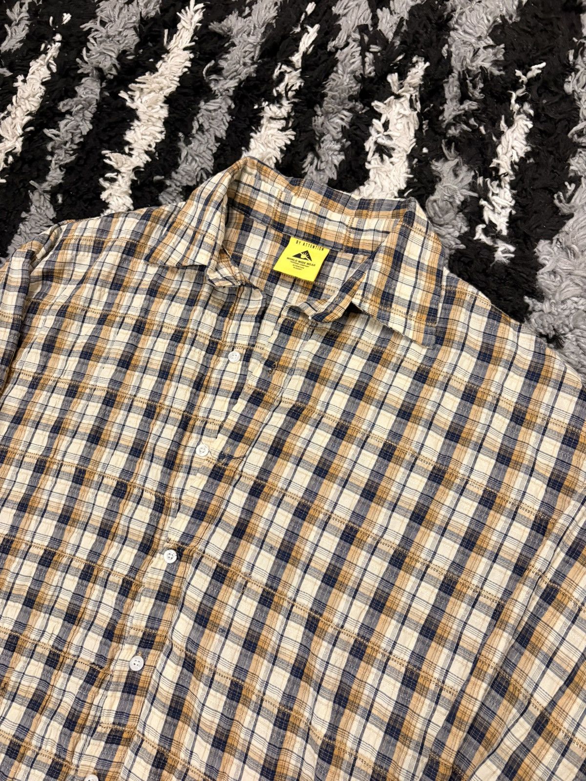 Japanese Brand Attention world wide wear korean brand oversized shirt Size US L / EU 52-54 / 3 - 4 Thumbnail