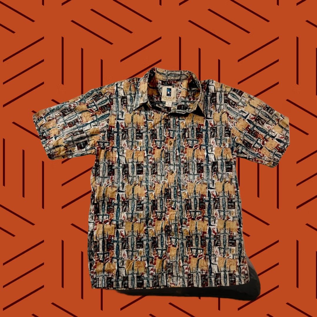 ALOHAS Kahala Hawaiian Shirt Button-Up Short Sleeve Pocket Surfer Pattern Blue Small Regular Men’s Size US S / EU 44-46 / 1 - 1 Thumbnail