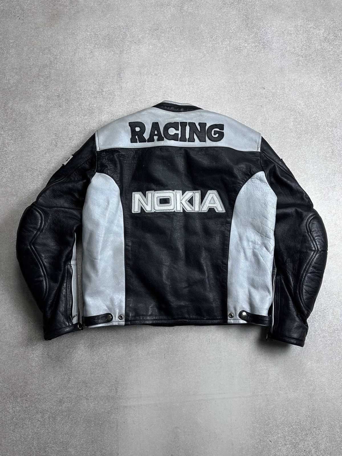 Genuine Leather Vintage 90s Nokia Racing Genuine Leather Y2K Jacket M Size US M / EU 48-50 / 2 - 9 Thumbnail