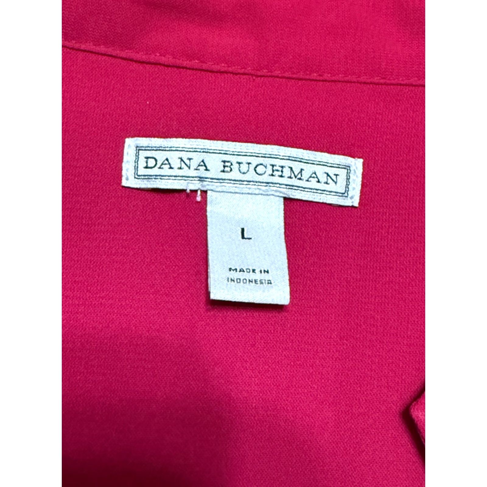 Vintage Dana Buchman Shirt Women L Red Short Sleeve Button-Up Vintage No Size L / US 10 / IT 46 - 5 Thumbnail