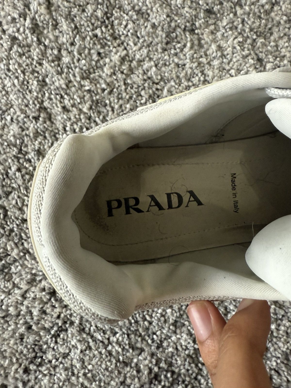 Prada Grey and cream prada shoes Size US 8 / EU 41 - 3 Thumbnail