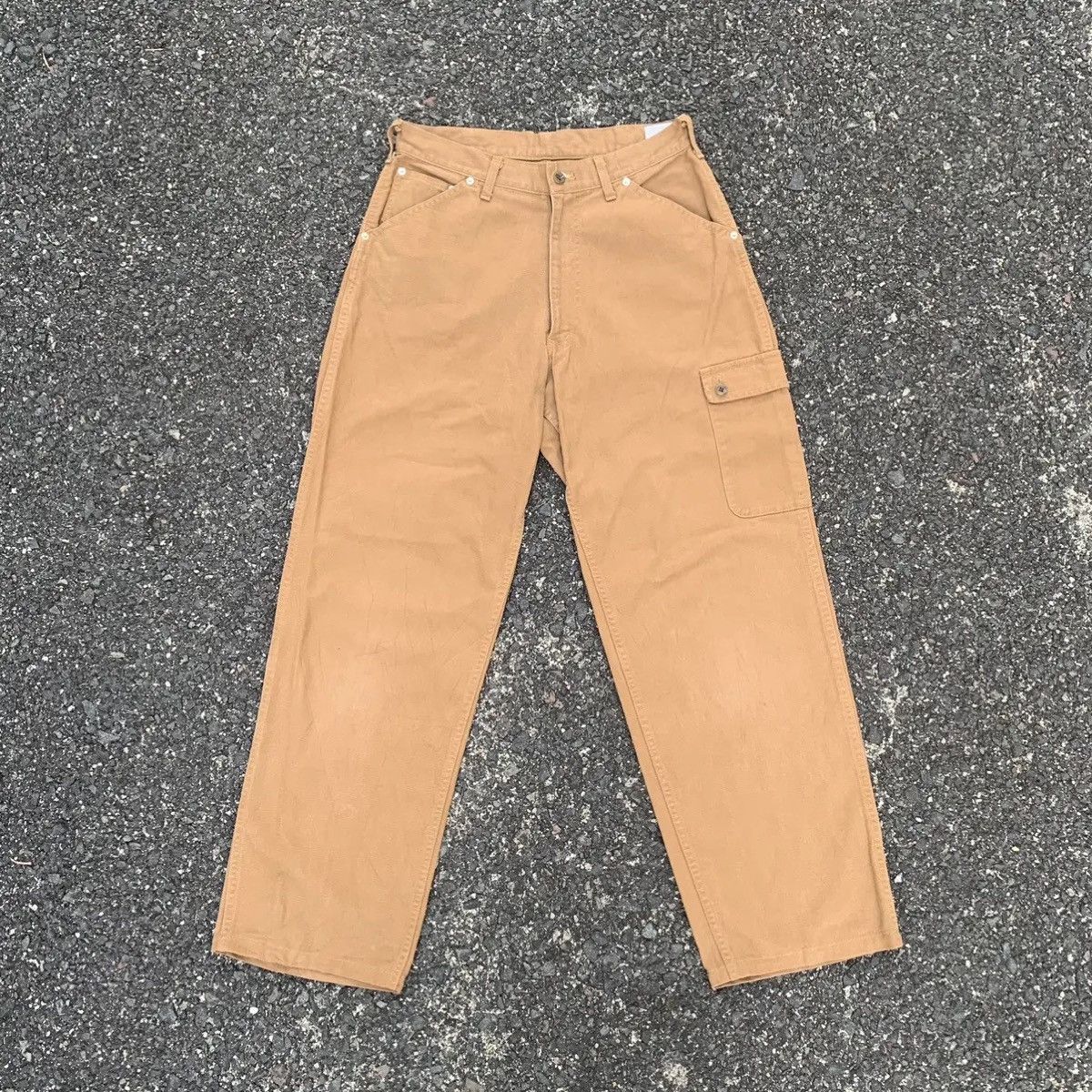 Japanese Brand × Karl Helmut Vintage KarlHelmut Duck Canvas Cinch Back Heavy Cotton Pants Size US 28 / EU 44 - 1 Thumbnail