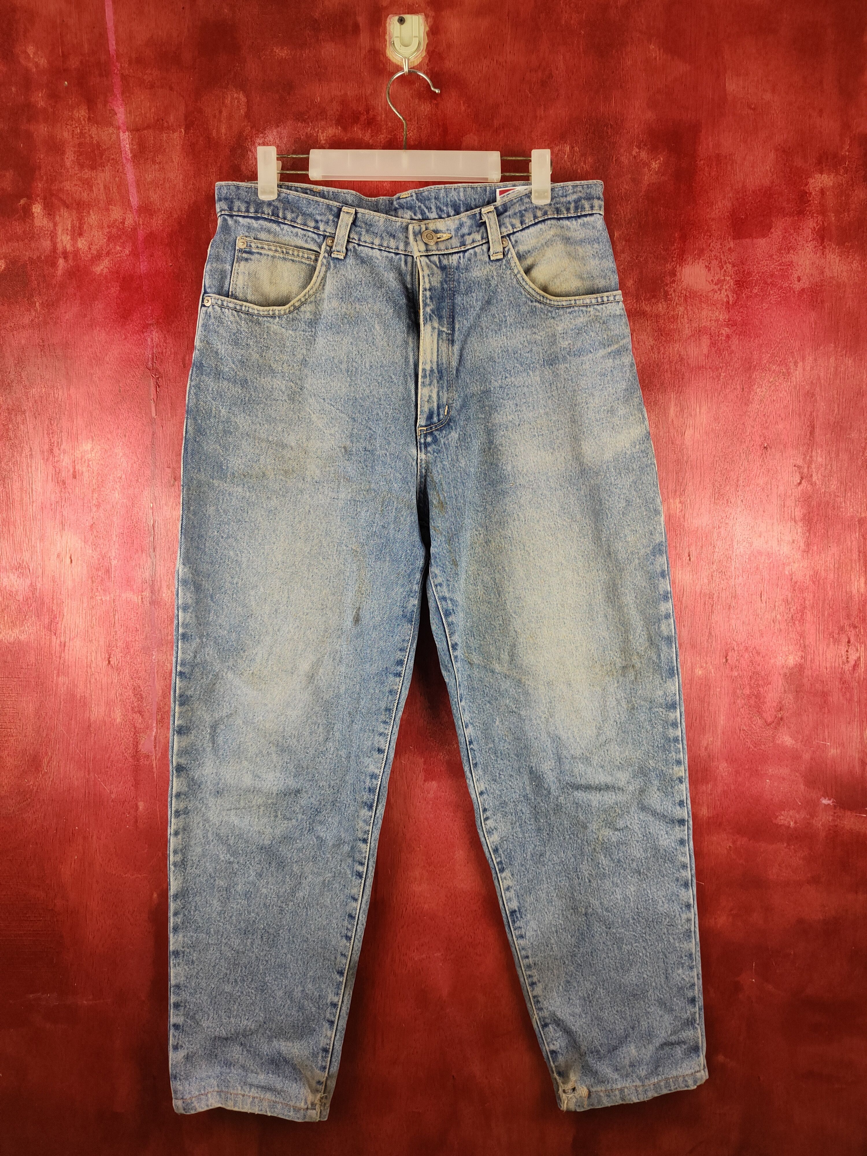 Japanese Brand VINTAGE wrangler Rusty Faded Blue Denim Jeans Pants N#S38 Size US 32 / EU 48 - 1 Thumbnail