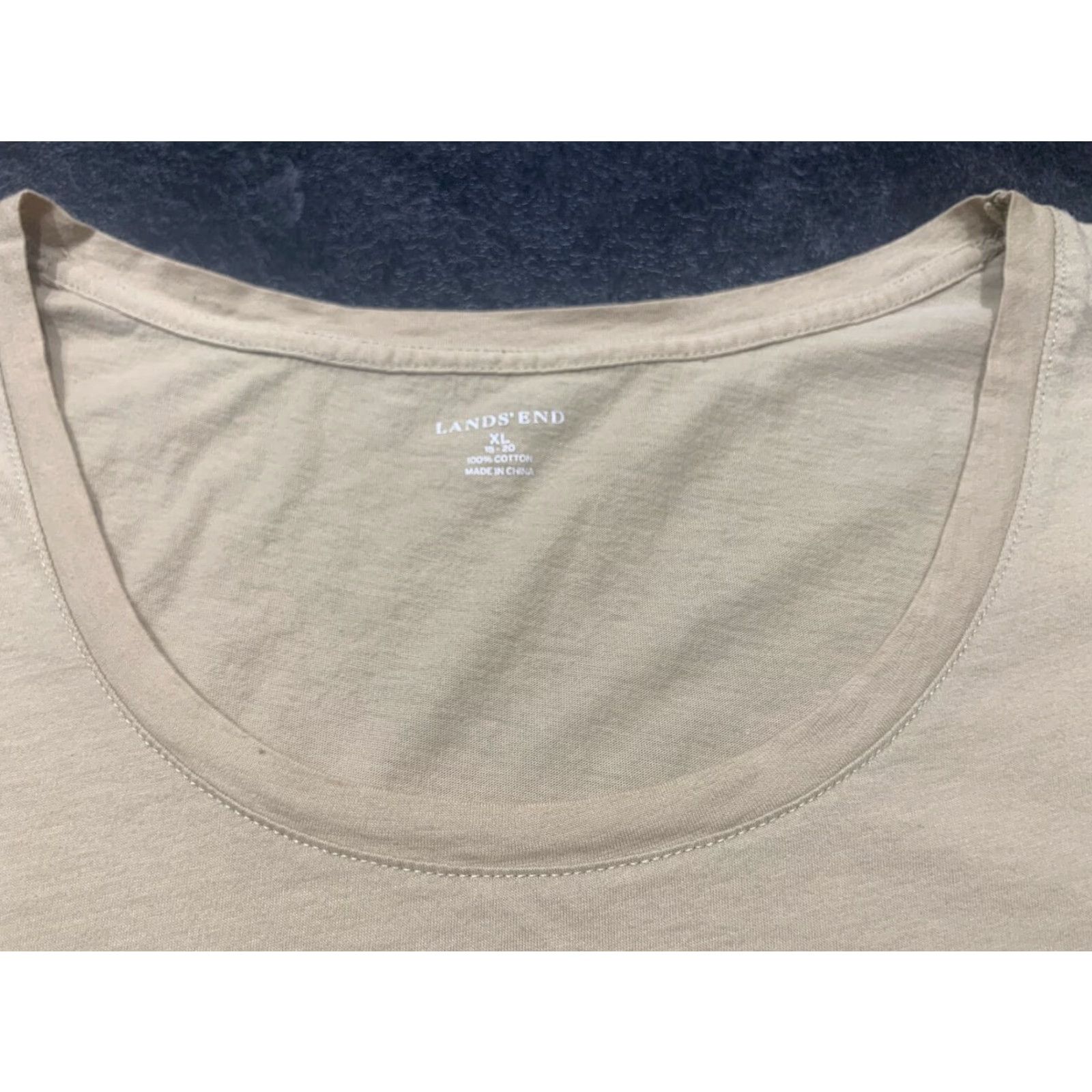 Lands' End Lands' End Women's Beige Polo Shirt Size XL 18-20 Preowned Size XL / US 12-14 / IT 48-50 - 5 Thumbnail