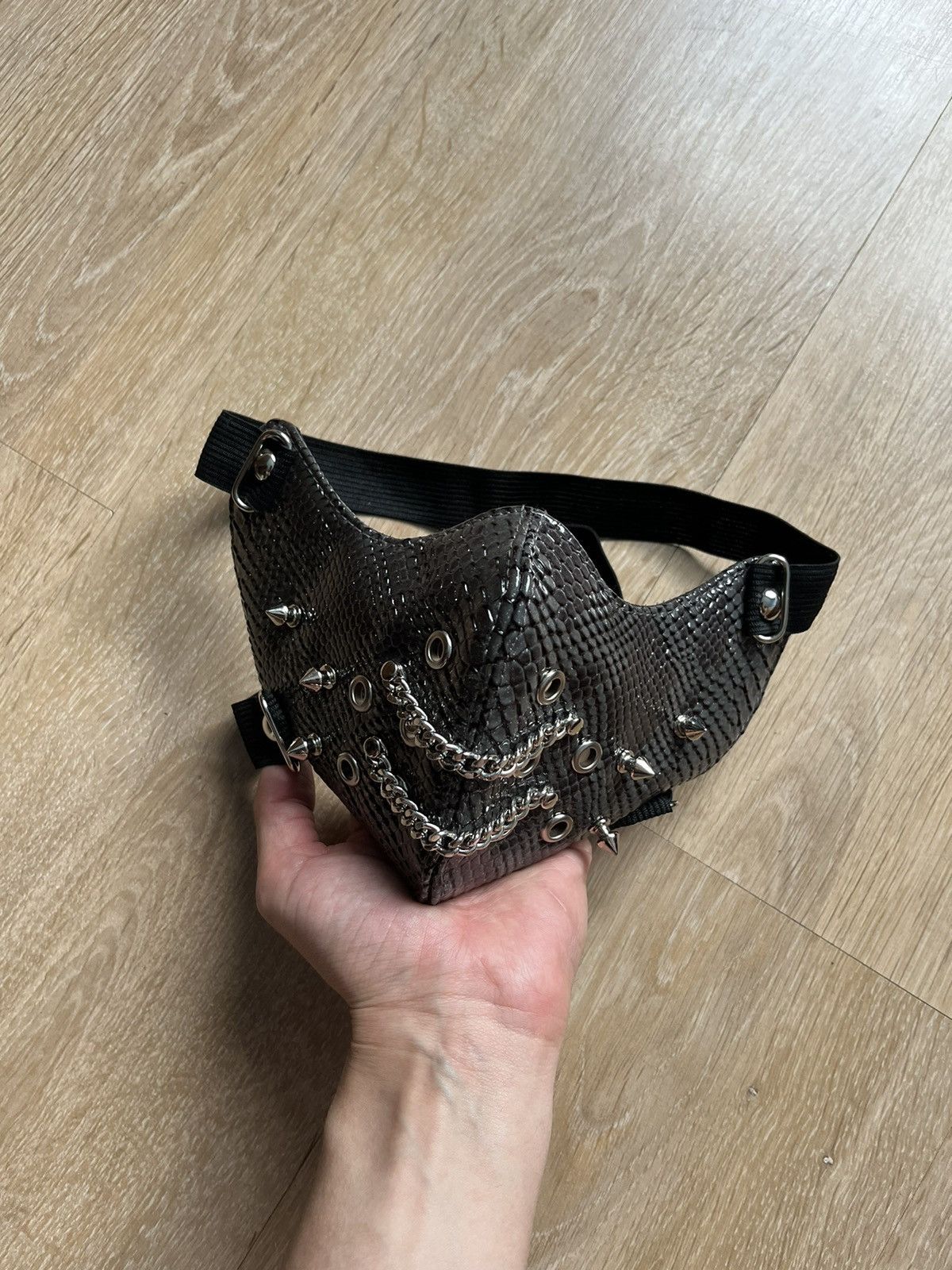 Custom Motorcycle Half Face latex hood mask | Grailed