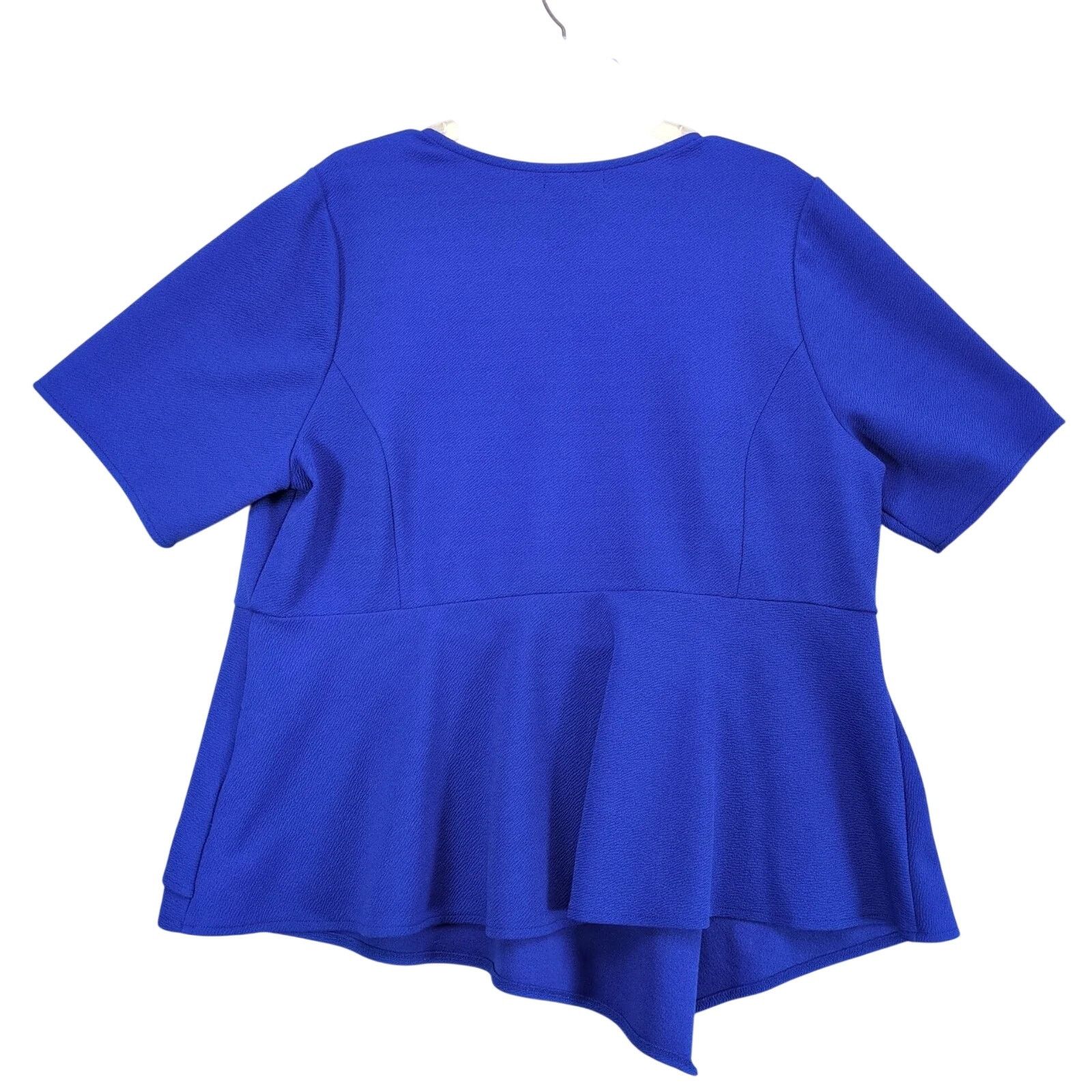 Other Lane Bryant Cobalt Blue Peplum Blouse Top Women's 22/24 Size 3XL / US 20-22 - 2 Thumbnail