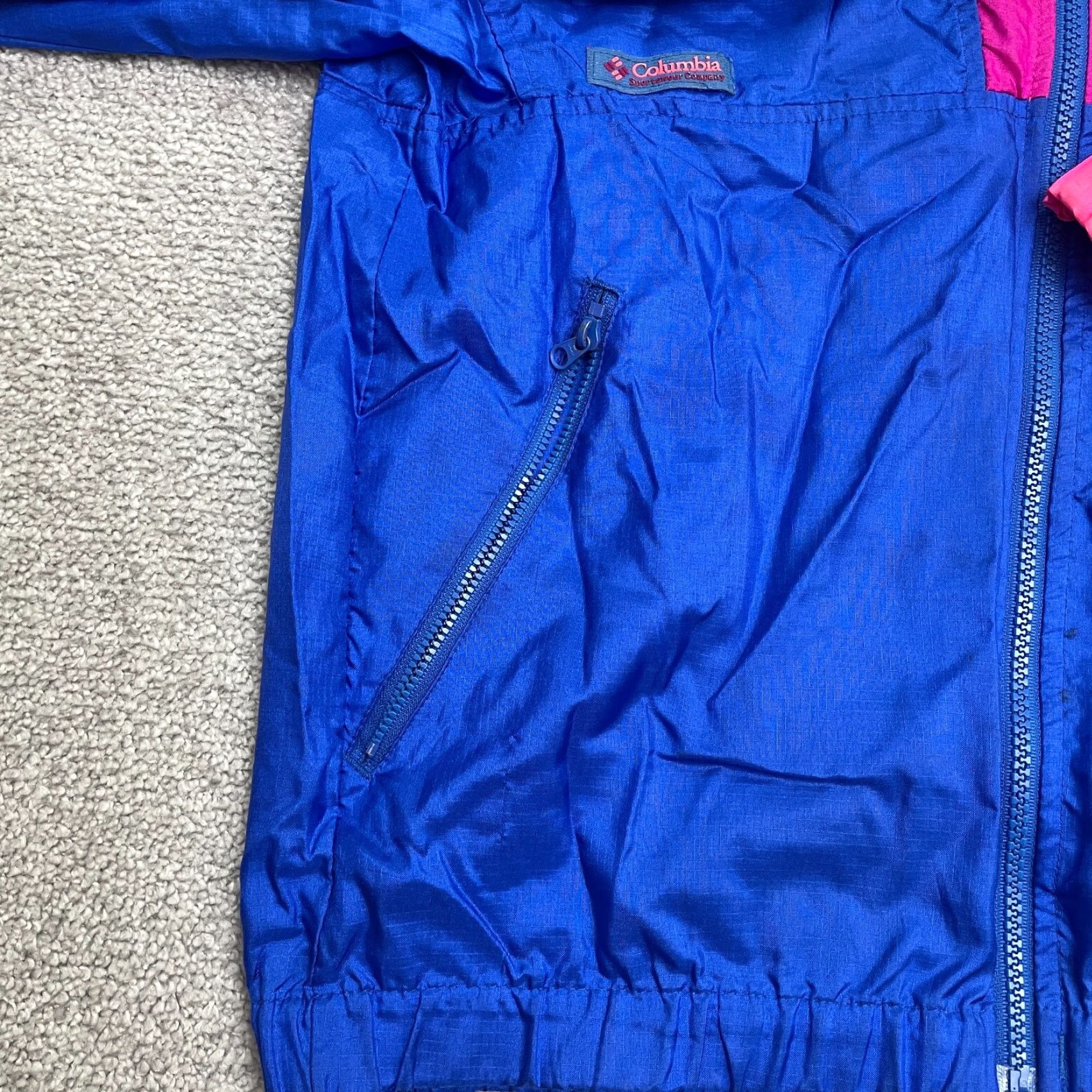 Pinko VINTAGE Columbia Windbreaker Jacket Womens Medium Blue Size M / US 6-8 / IT 42-44 - 6 Thumbnail