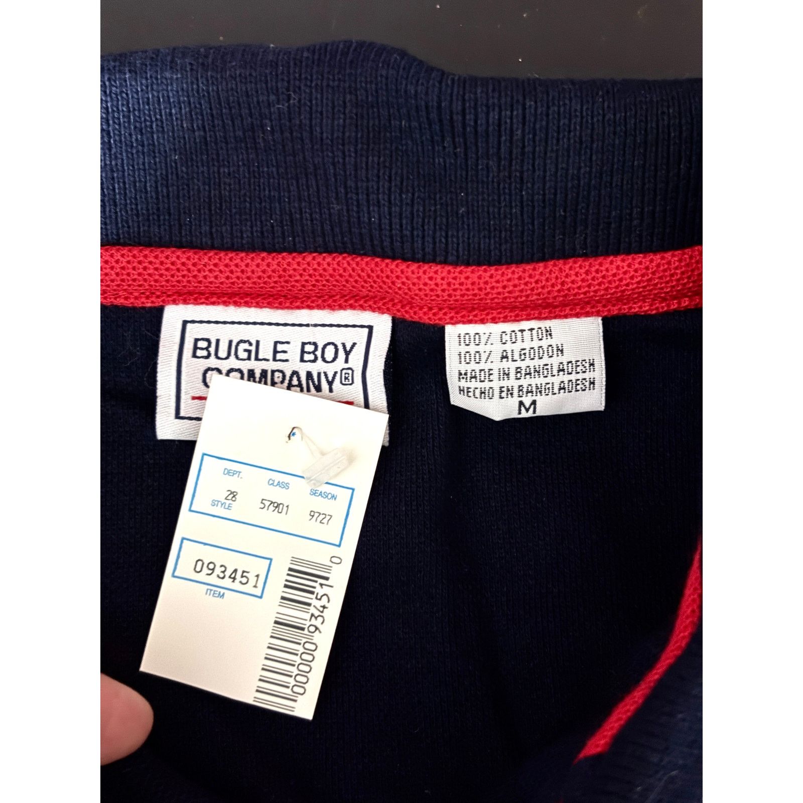 Bugle Boy Bugle Boy Company Navy Polo Shirt Mens Medium 100% Cotton Size US M / EU 48-50 / 2 - 3 Thumbnail