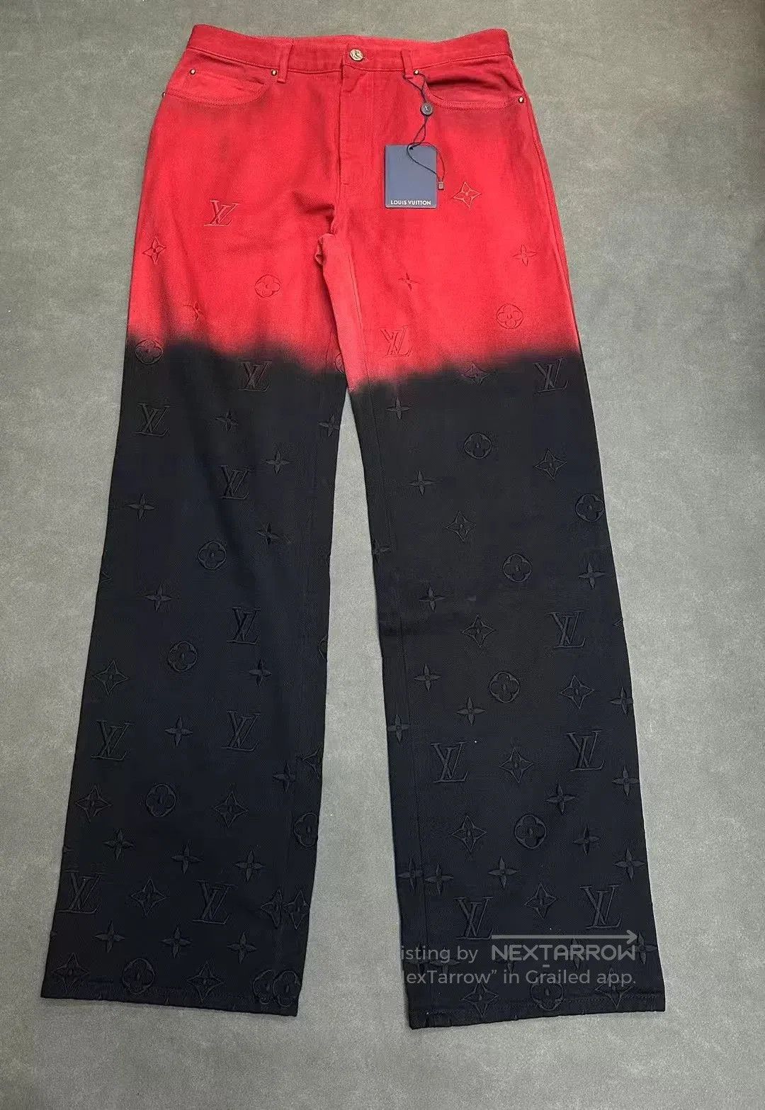 Louis Vuitton Louis Vuitton Gradient Logo Embroidered Straight Jeans. Size US 32 / EU 48 - 1 Thumbnail